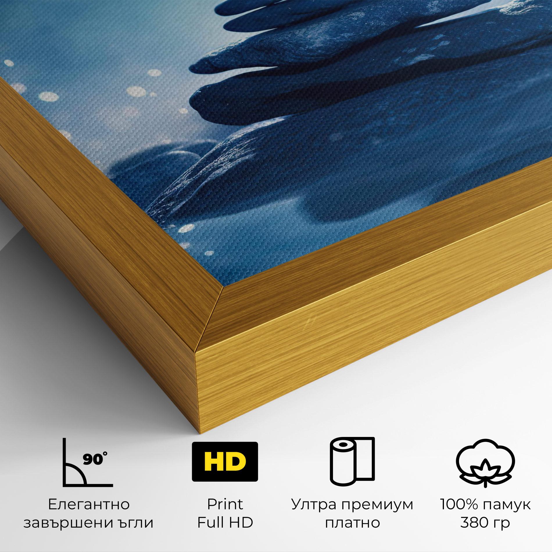 Картина на платно Blue Light Stone mockup 4