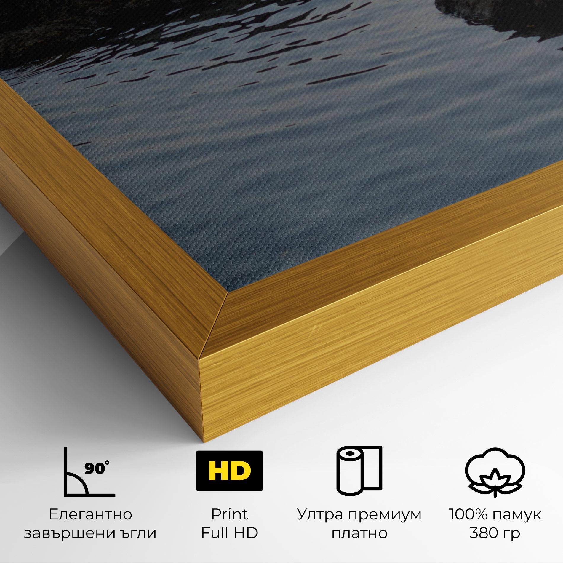 Картина на платно Calm Water Stones mockup 4