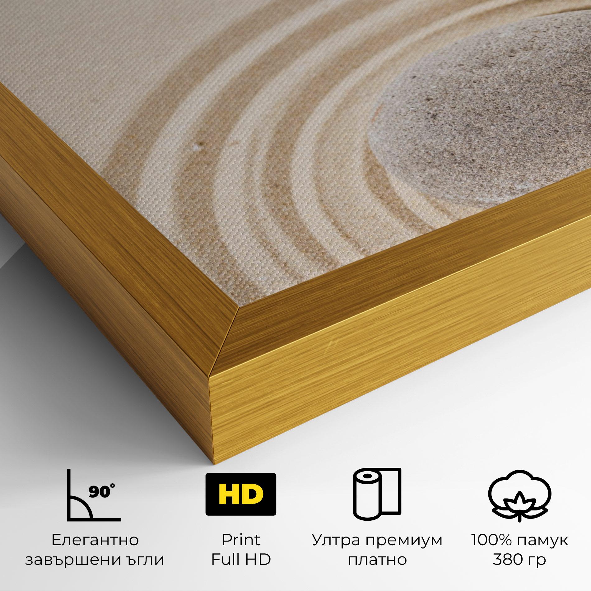 Картина на платно Meditation Cream Stone mockup 4