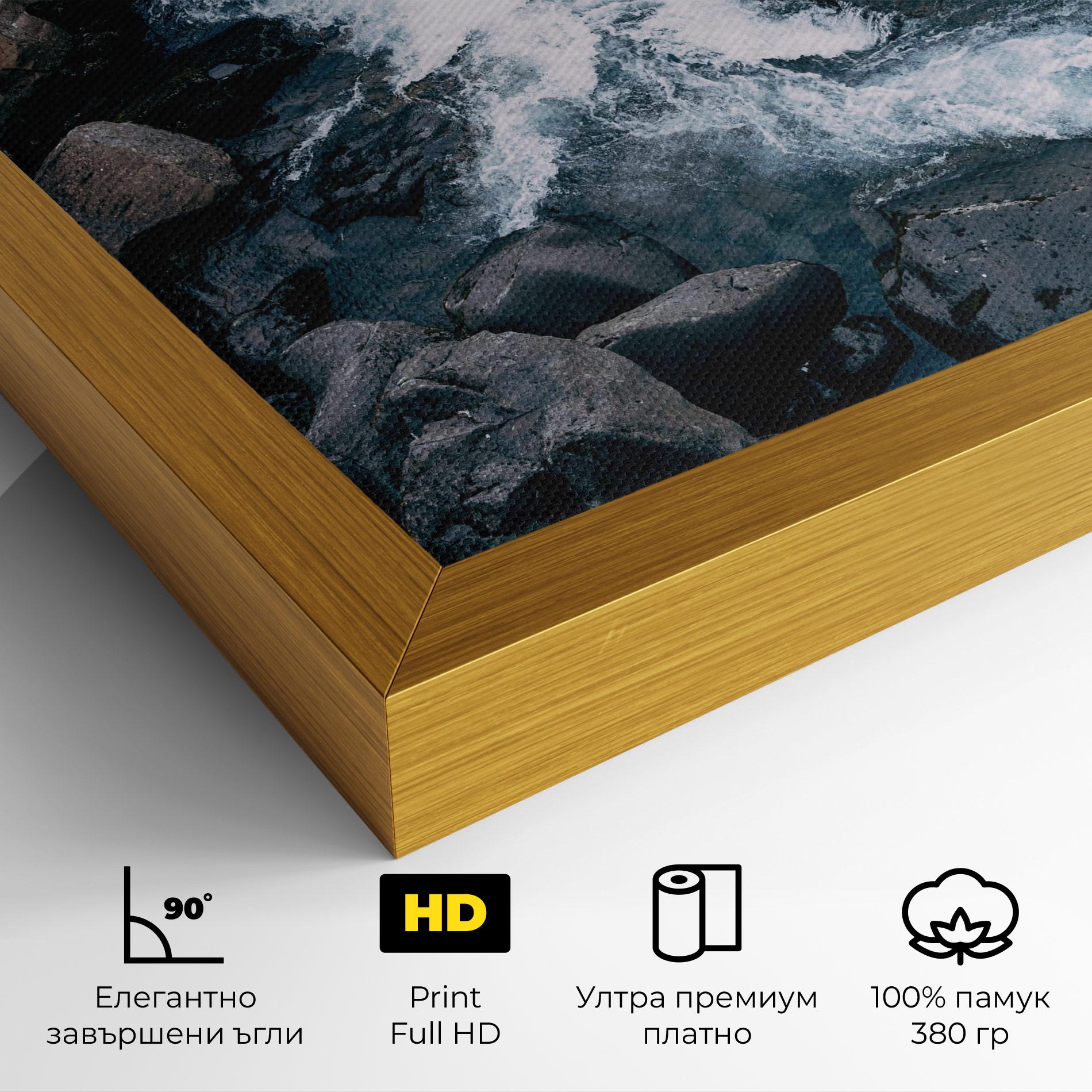 Картина на платно Mountain River Rock mockup 4