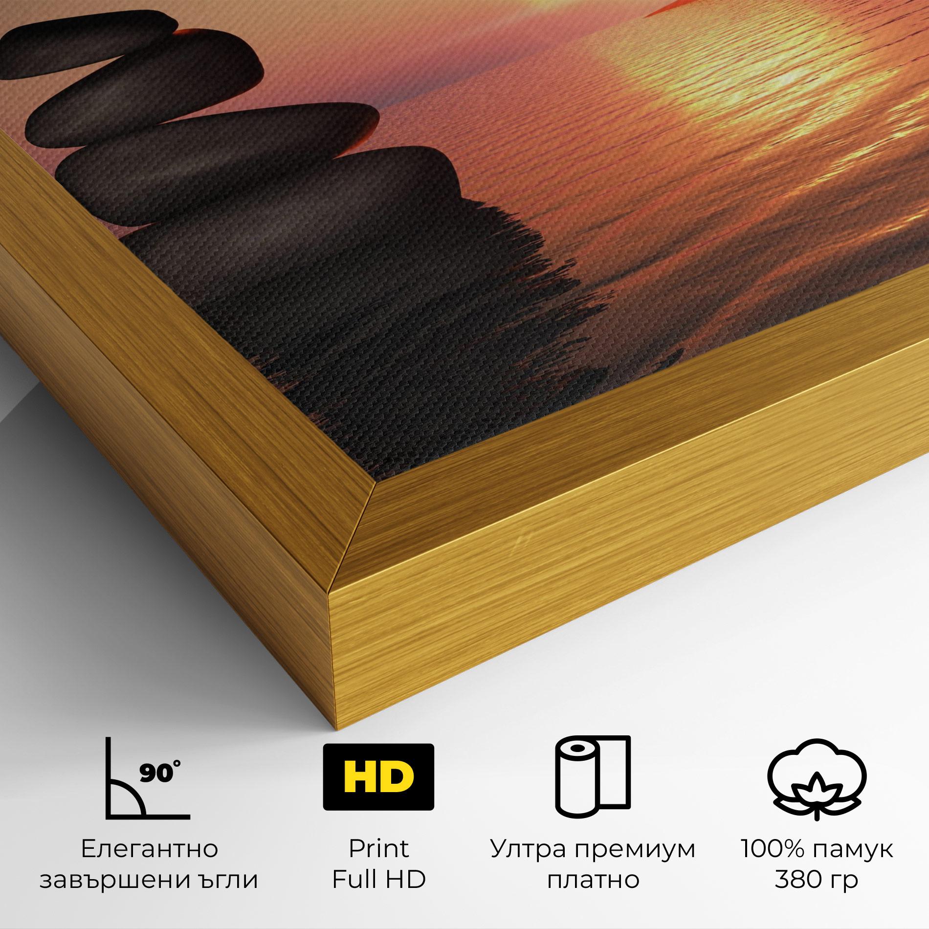 Картина на платно Peace And Sunset mockup 4