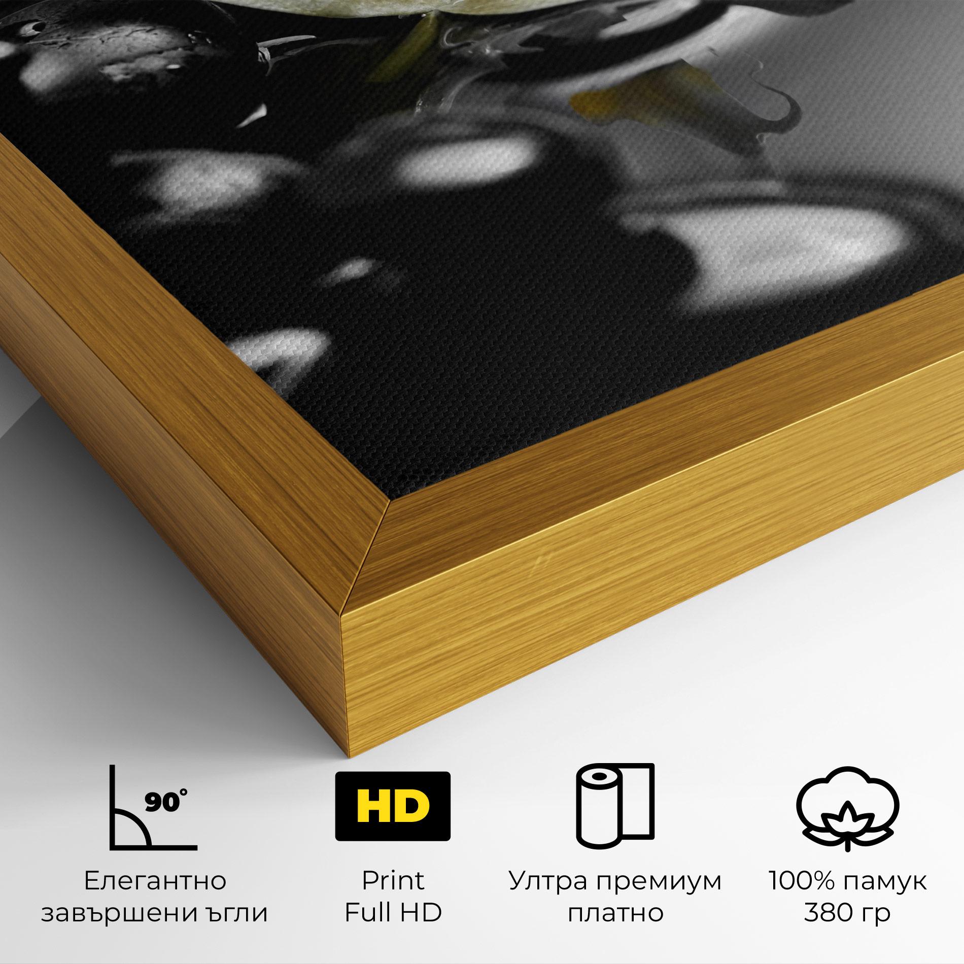 Картина на платно Pebbles Yellow Flower mockup 4