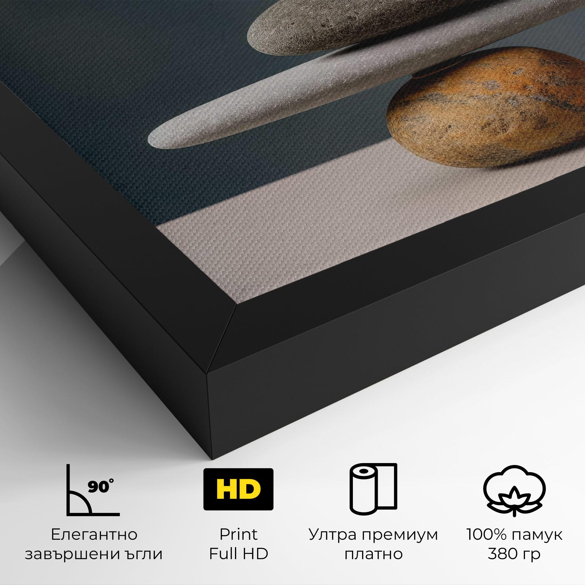 Картина на платно Balance Pebbles Pyramid mockup 4