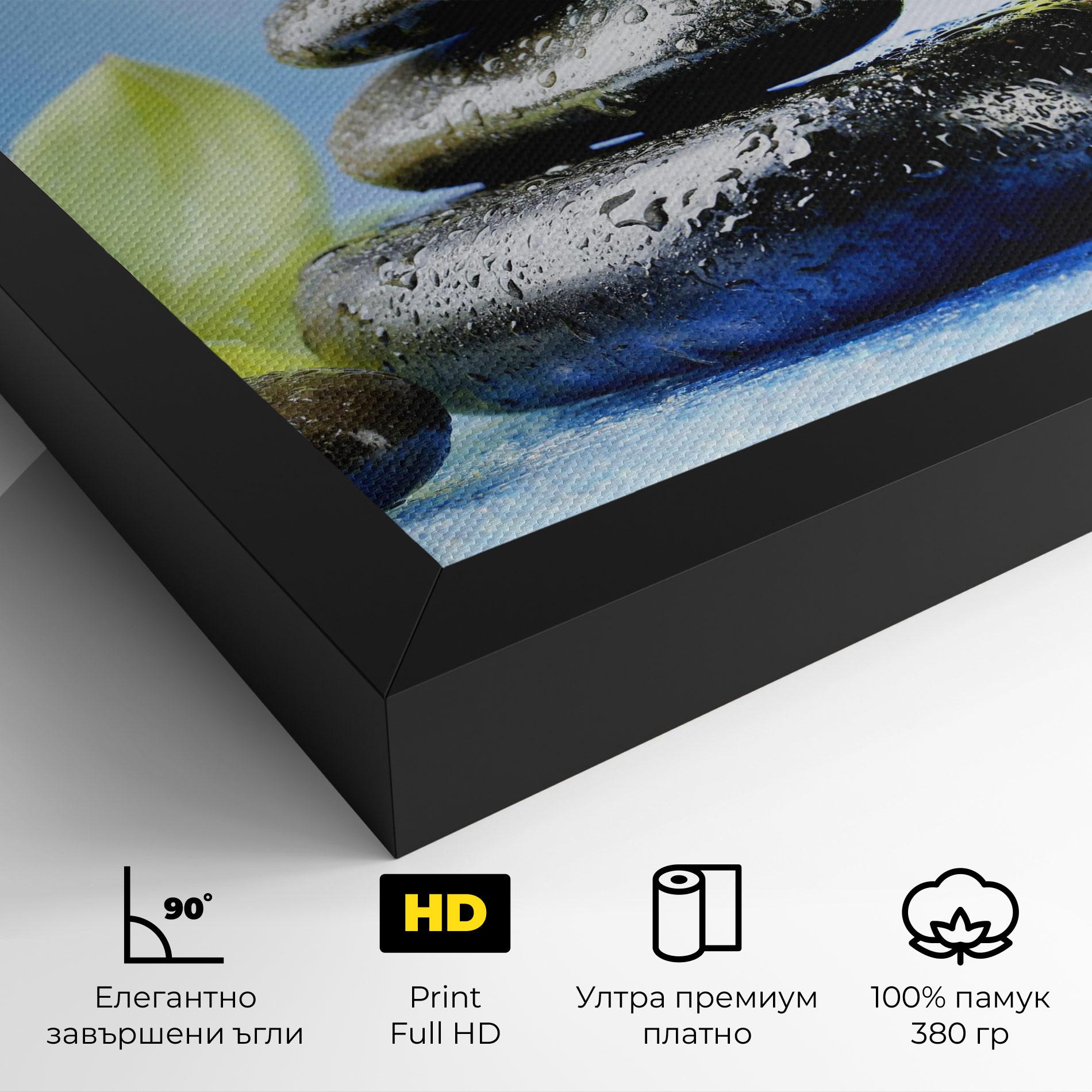 Картина на платно Blooming Orchid Stone mockup 4