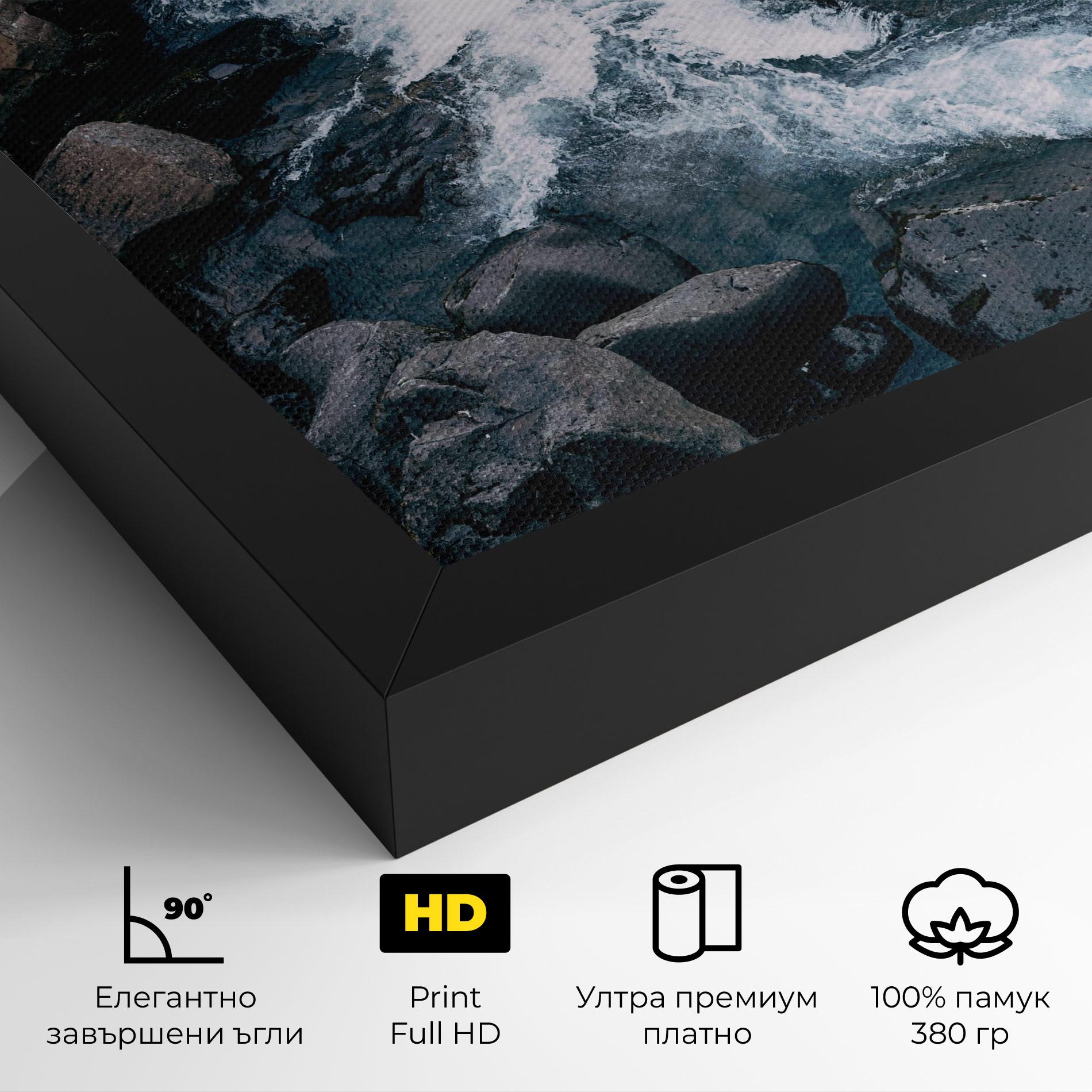 Картина на платно Mountain River Rock mockup 4