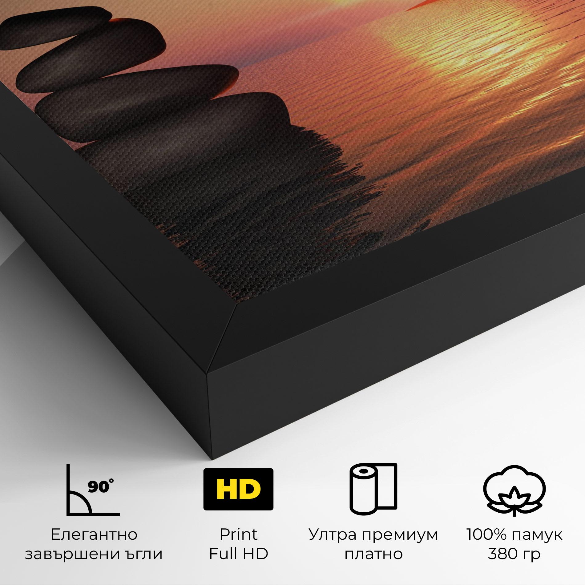 Картина на платно Peace And Sunset mockup 4