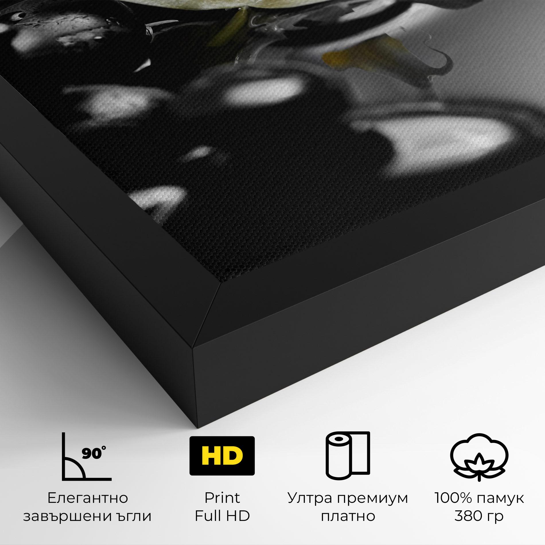 Картина на платно Pebbles Yellow Flower mockup 4