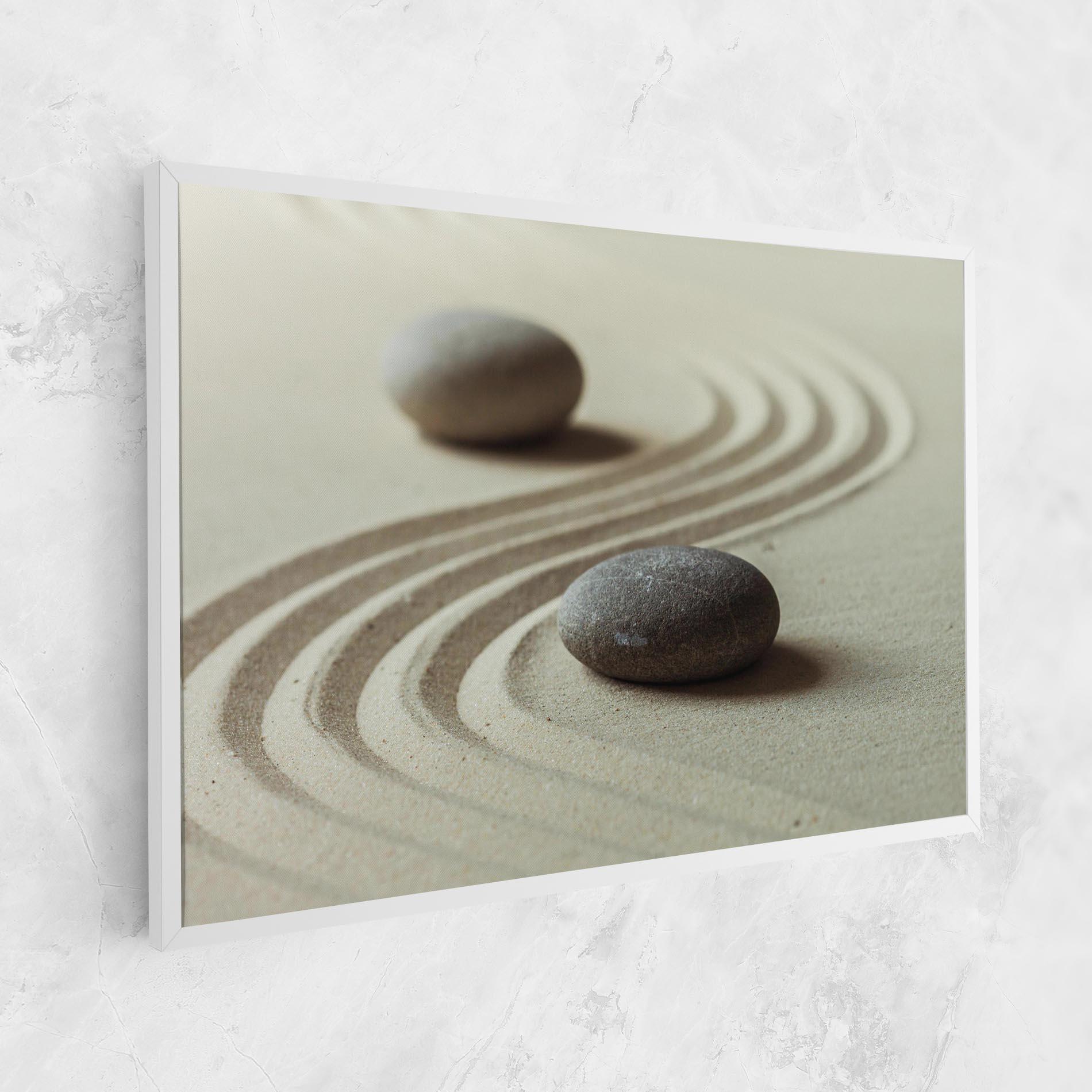 Картина на платно Cream Sand Stones mockup 1
