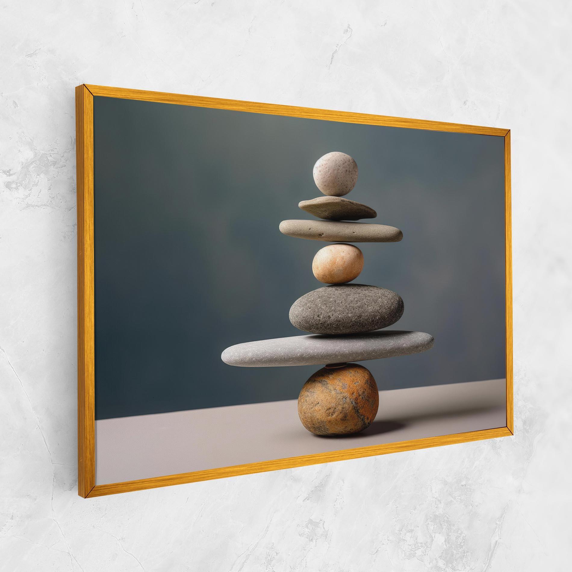 Картина на платно Balance Pebbles Pyramid mockup 1