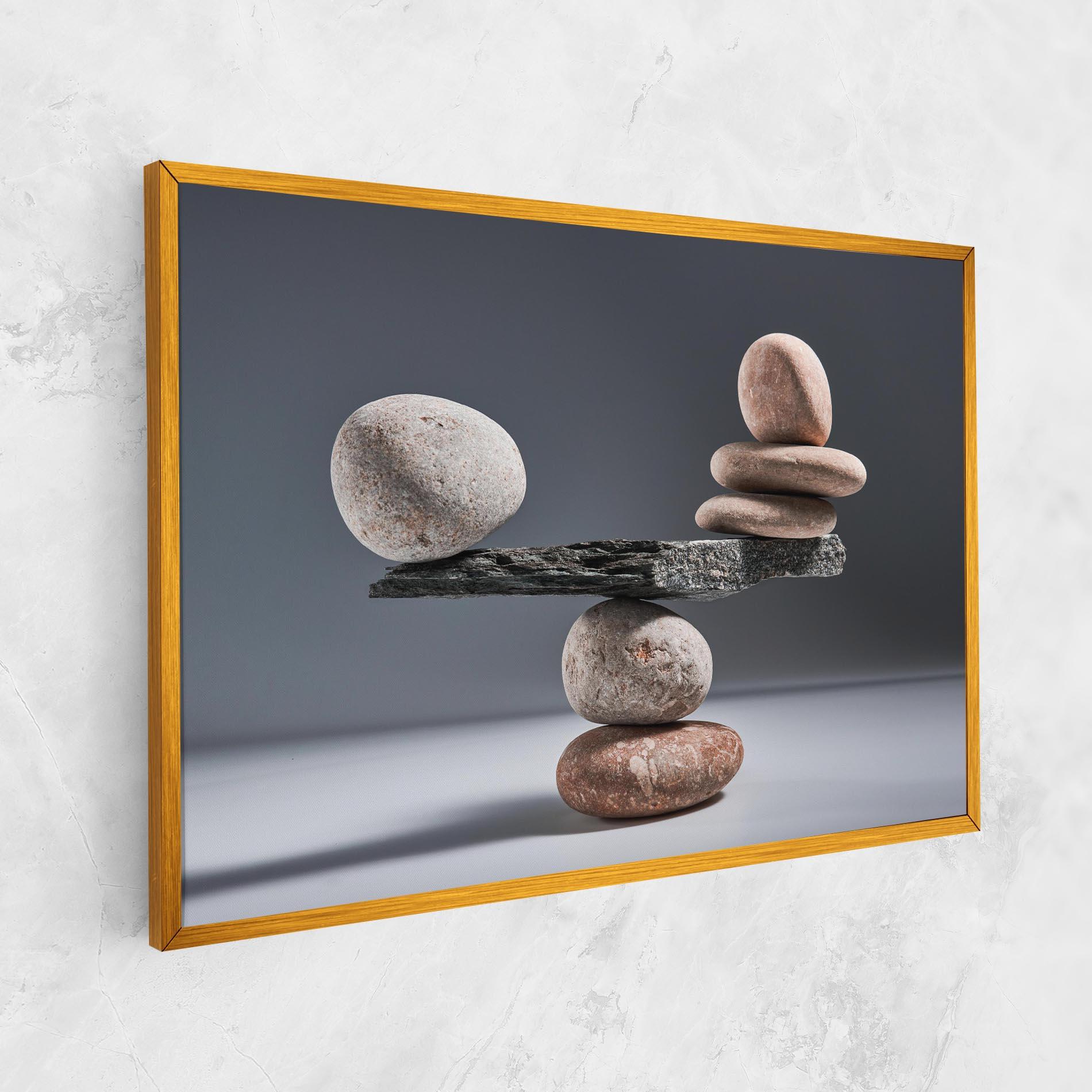 Картина на платно Balancing Pebbles mockup 1