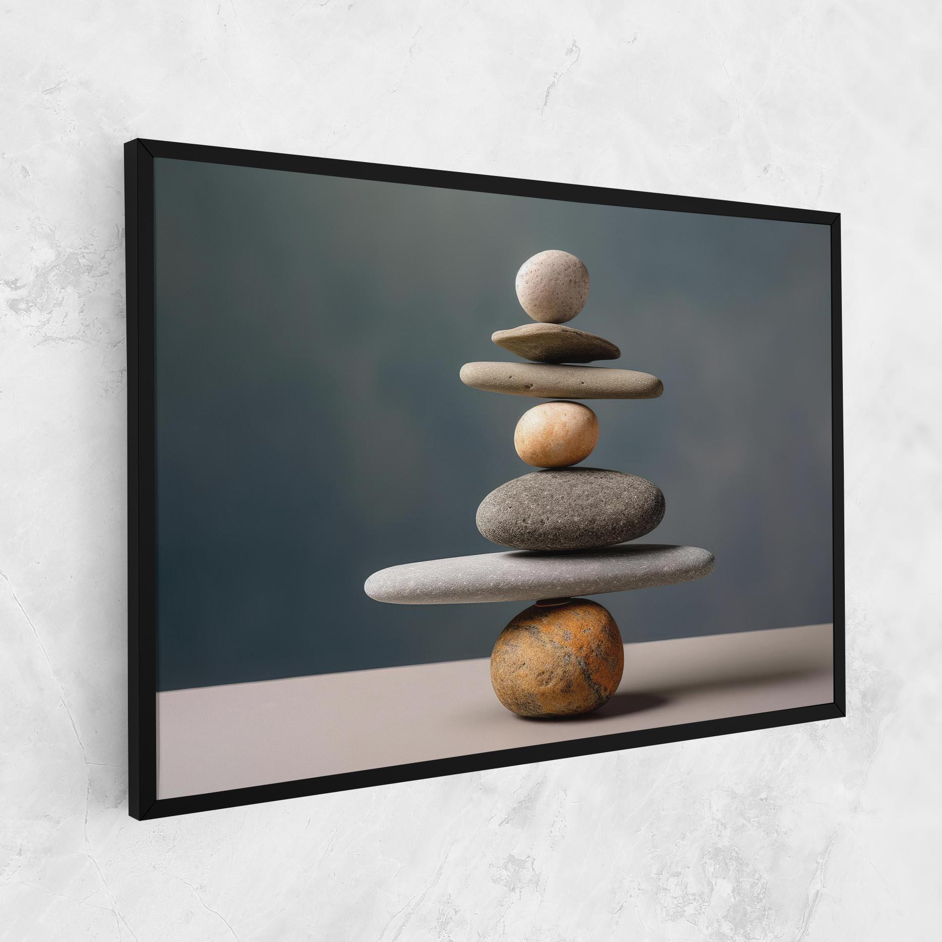 Картина на платно Balance Pebbles Pyramid mockup 1