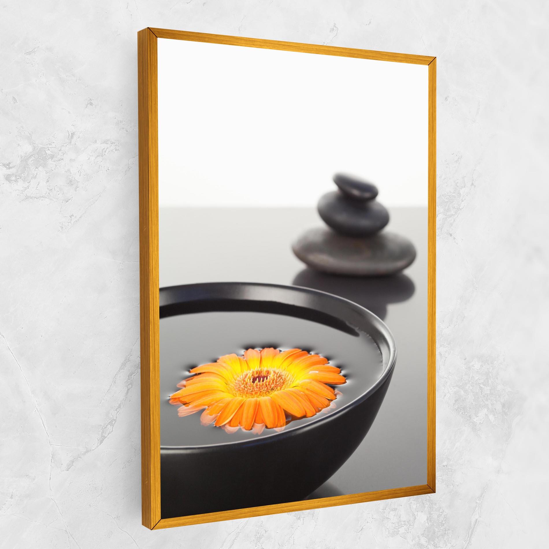 Картина на платно Stone Orange Flower mockup 1