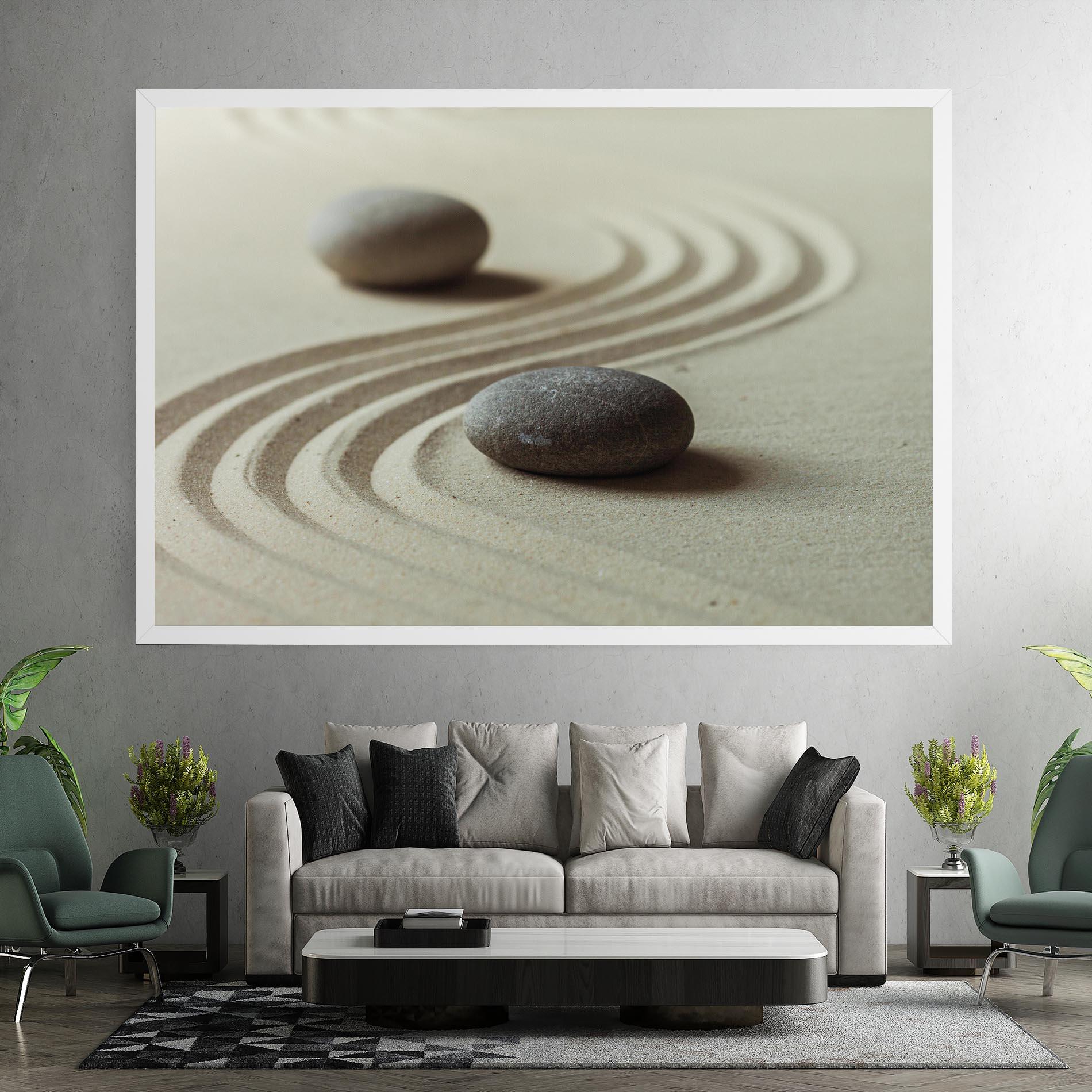 Картина на платно Cream Sand Stones mockup 7