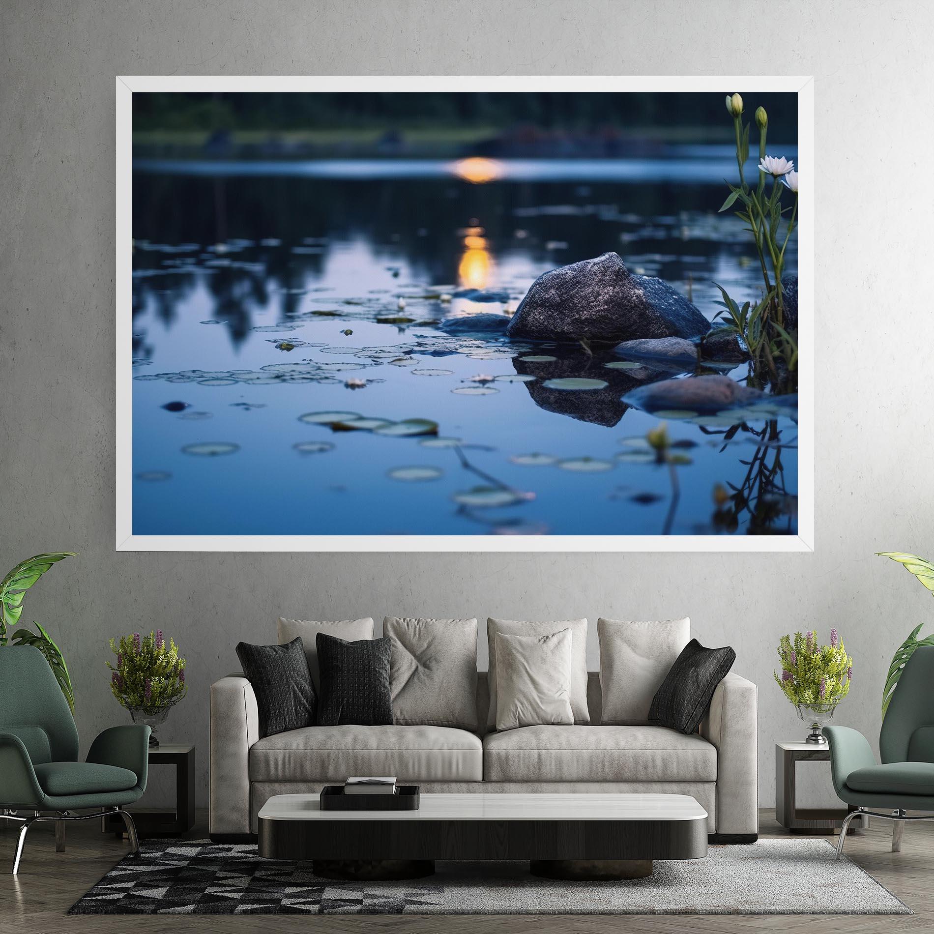 Картина на платно Water Stones mockup 7