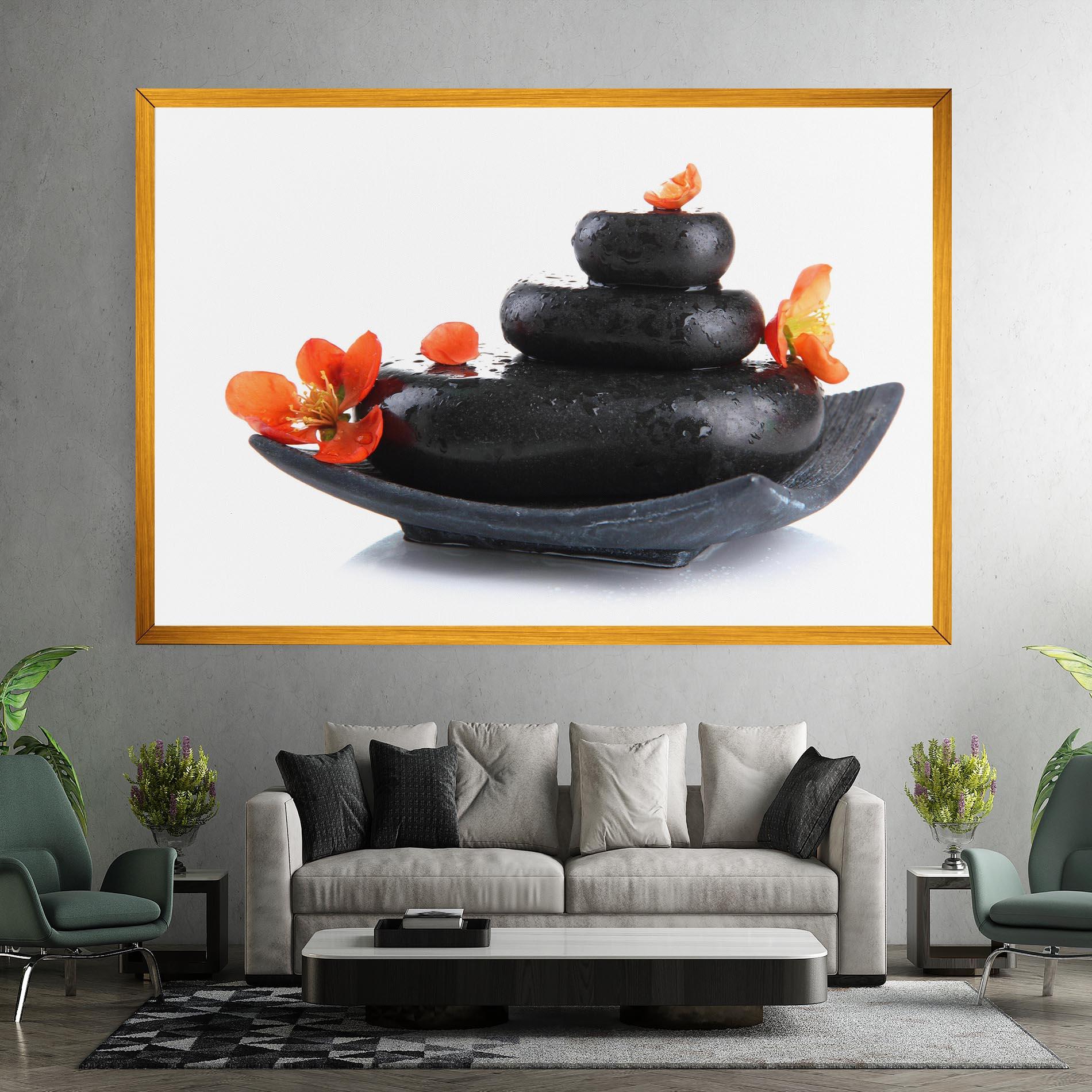 Картина на платно Spa Stones Flowers mockup 7