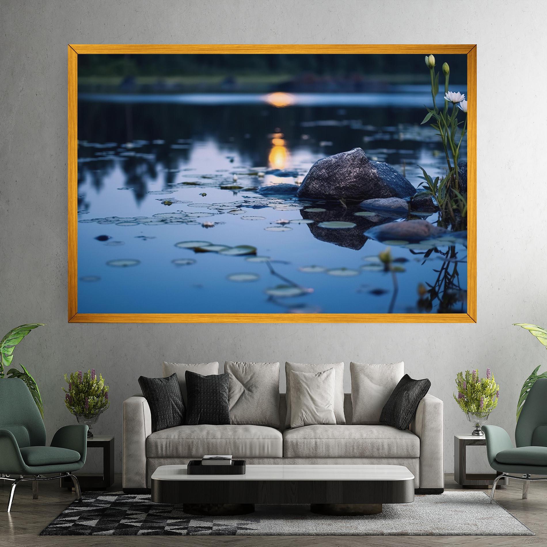 Картина на платно Water Stones mockup 7