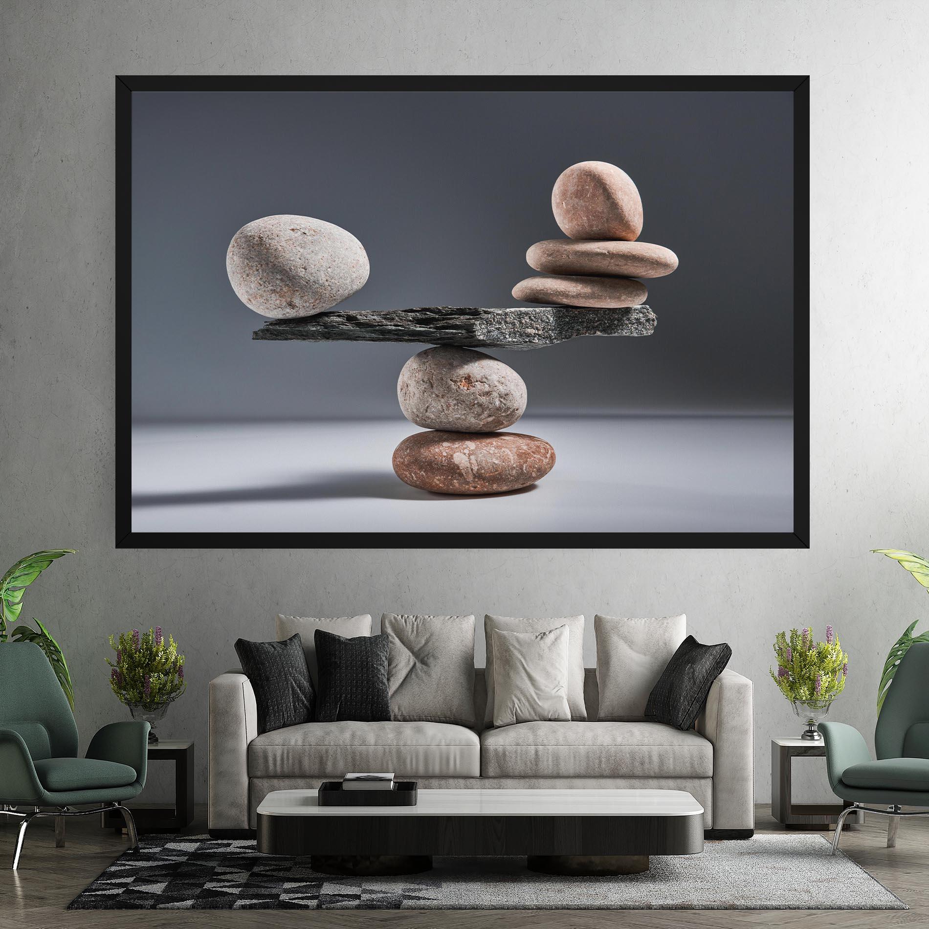 Картина на платно Balancing Pebbles mockup 7