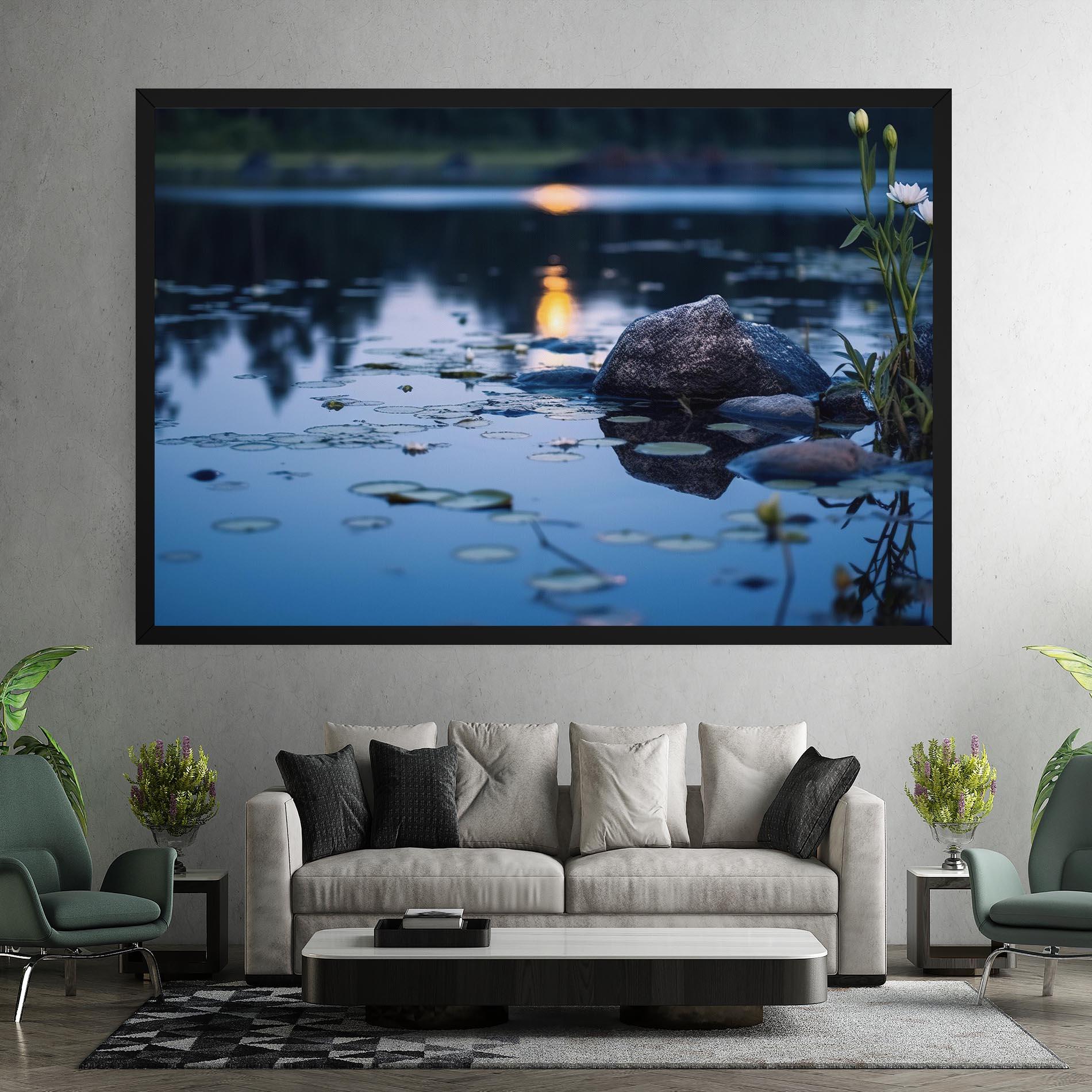 Картина на платно Water Stones mockup 7