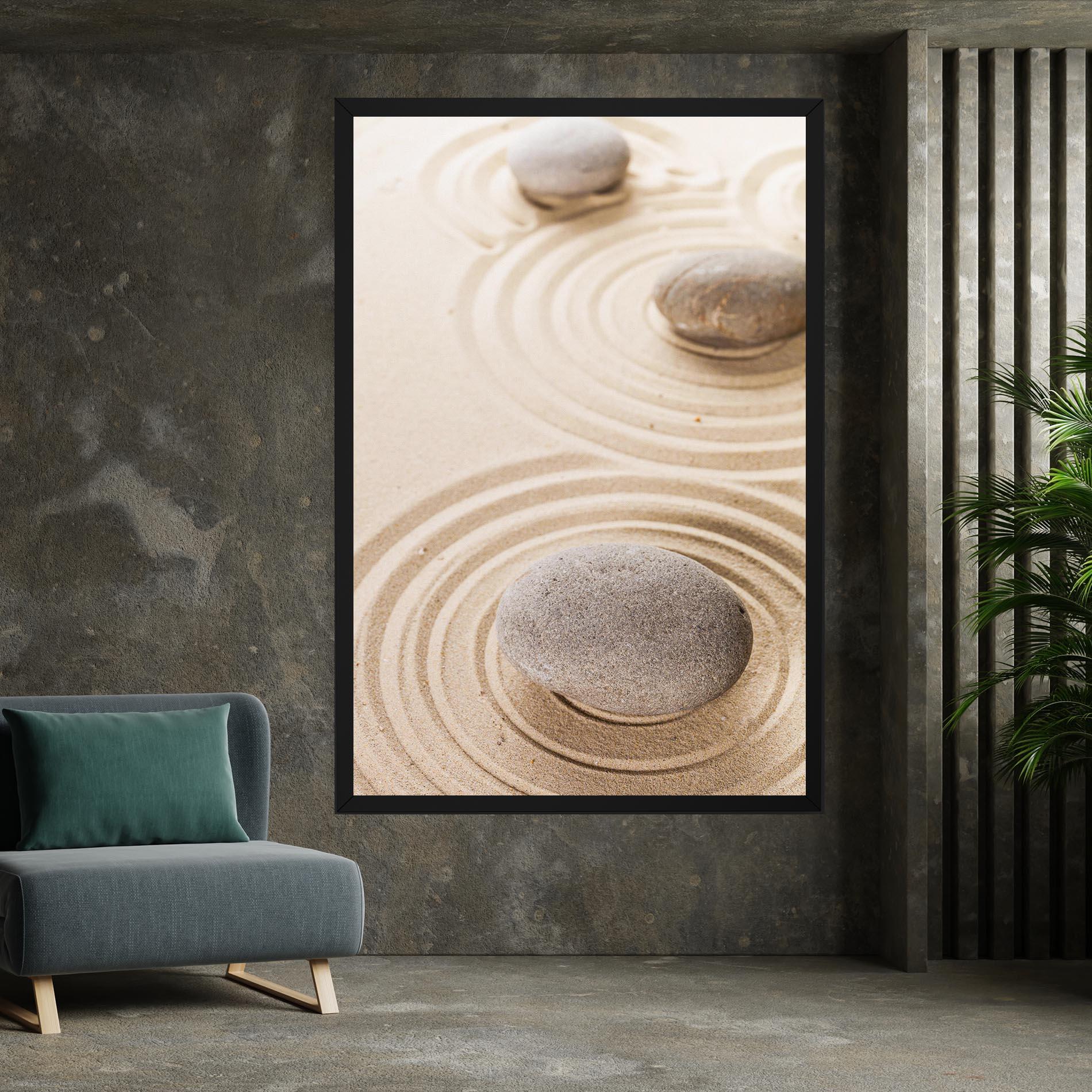 Картина на платно Meditation Cream Stone mockup 7