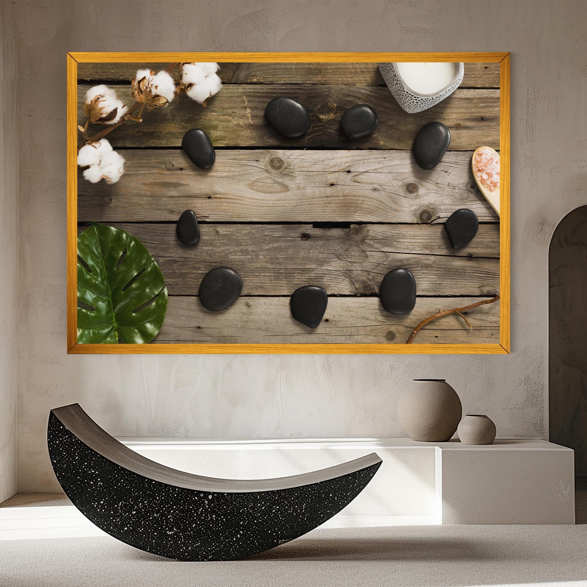 Cotton Flowers Stones mockup 8