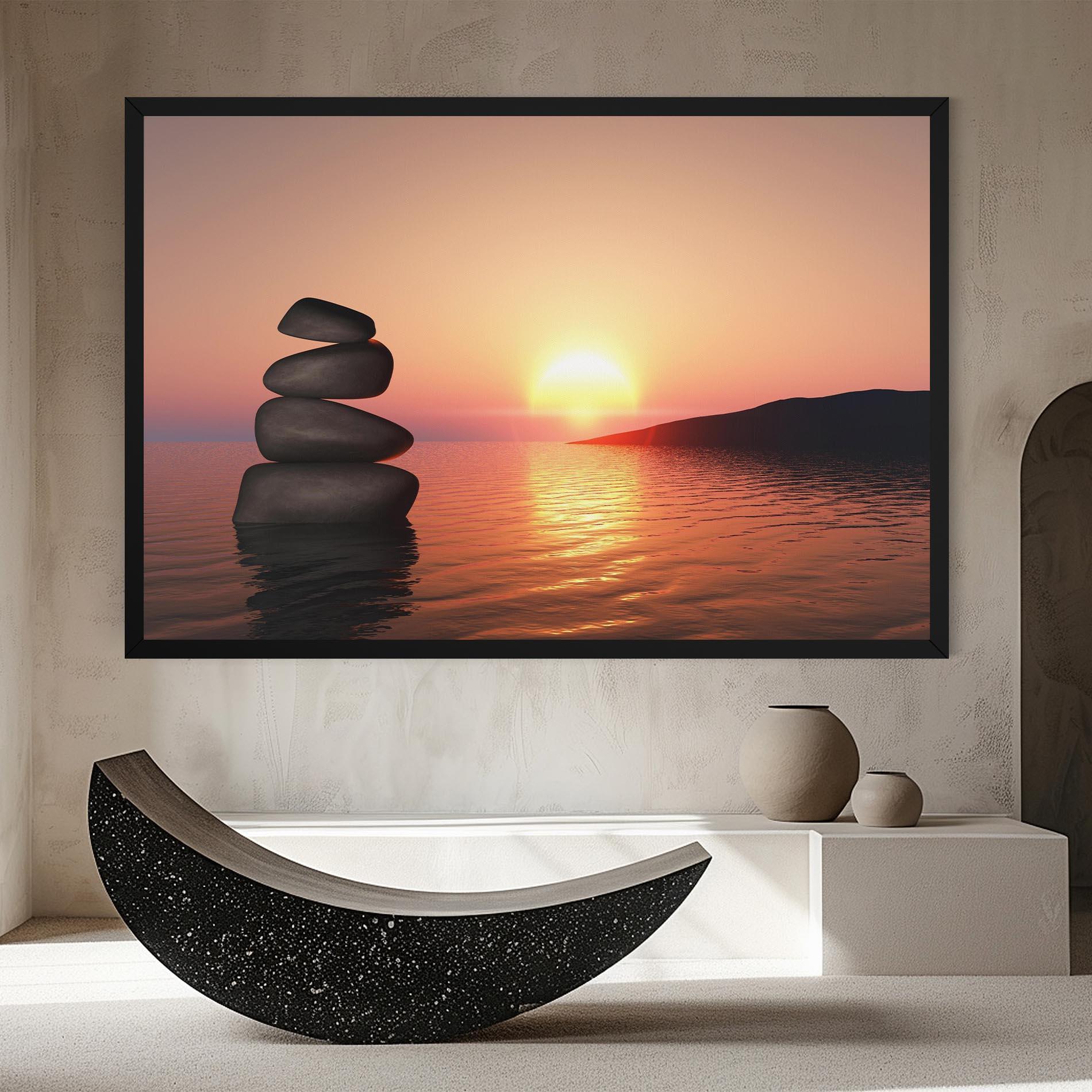 Картина на платно Peace And Sunset mockup 8