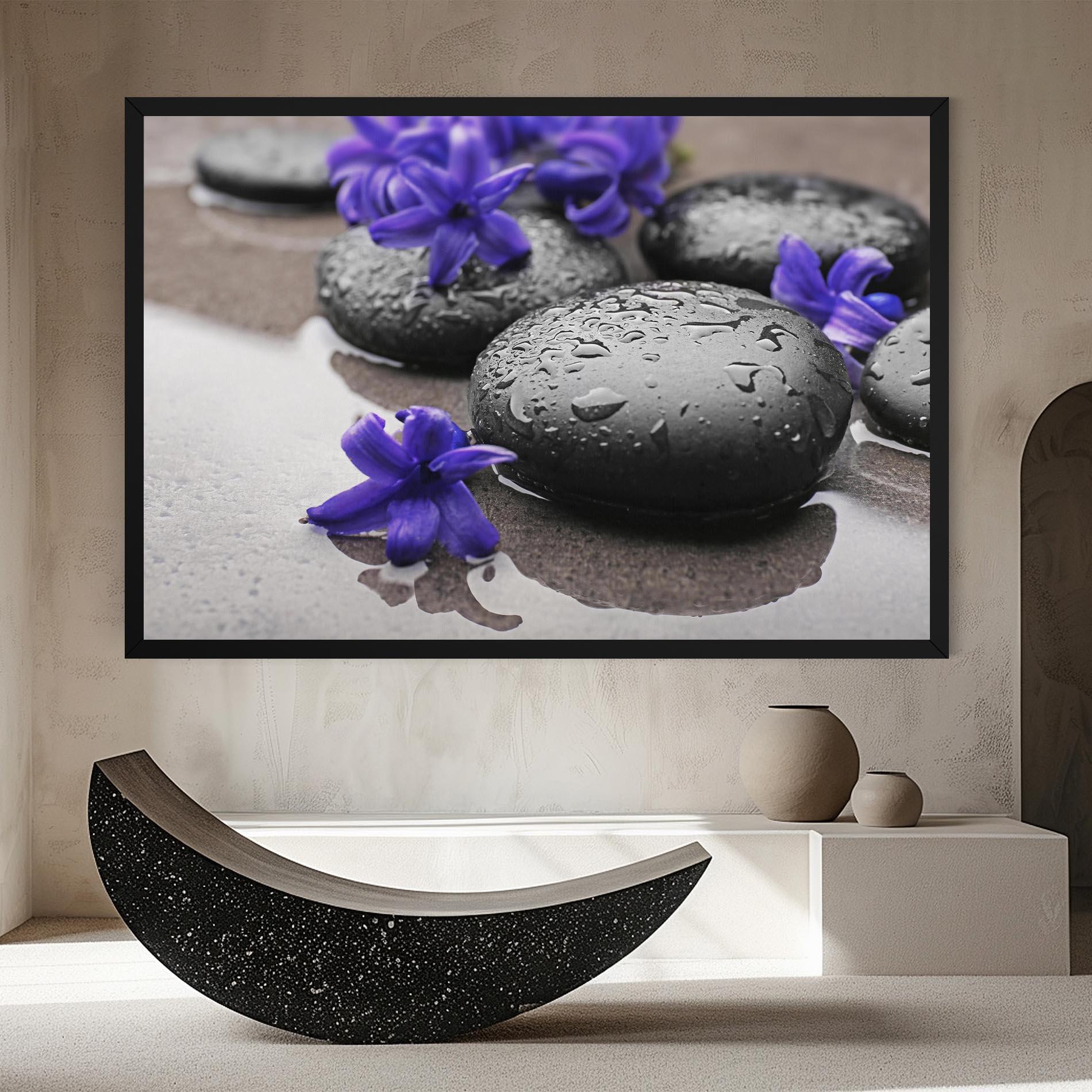 Картина на платно Spa Purple Rock mockup 8