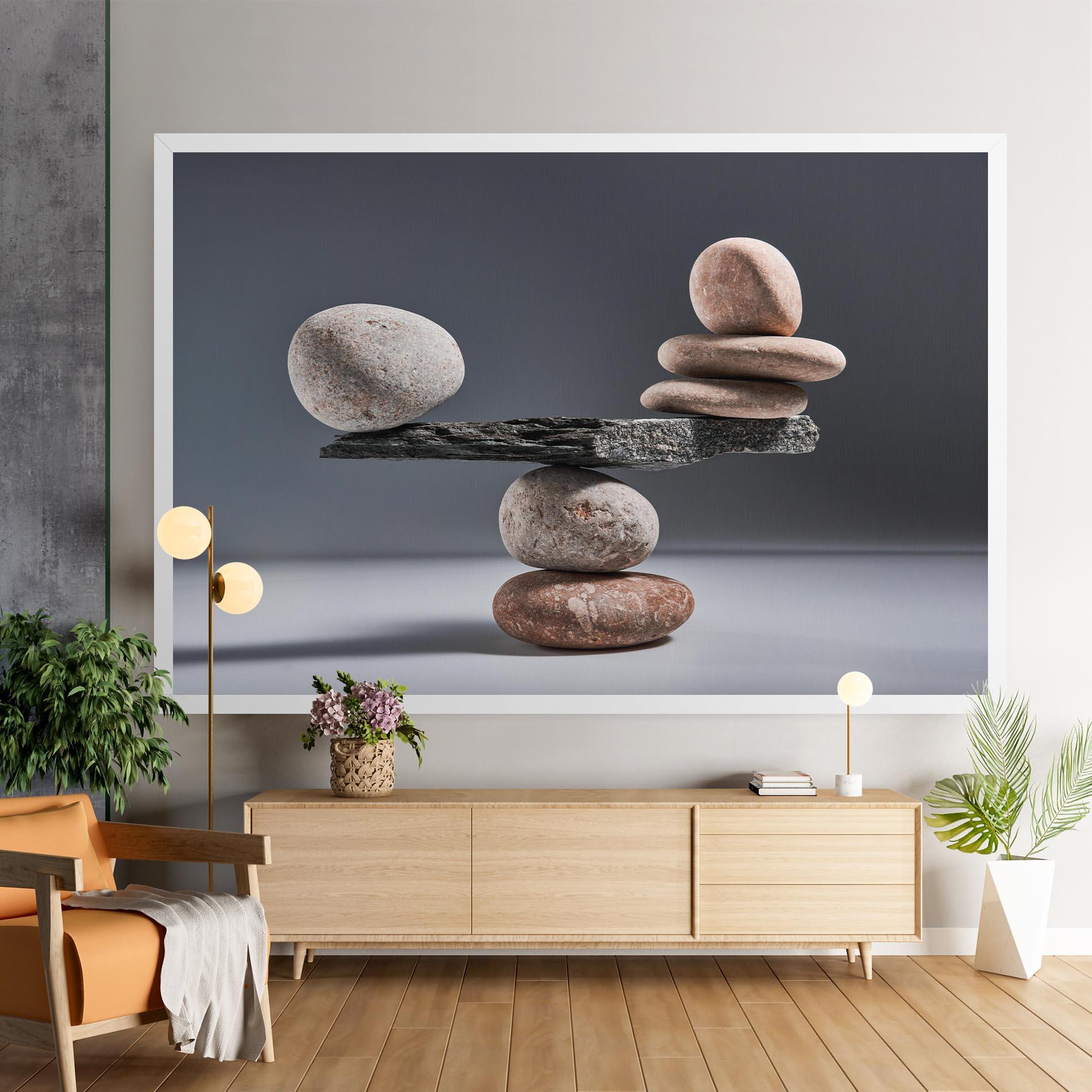 Картина на платно Balancing Pebbles mockup 9