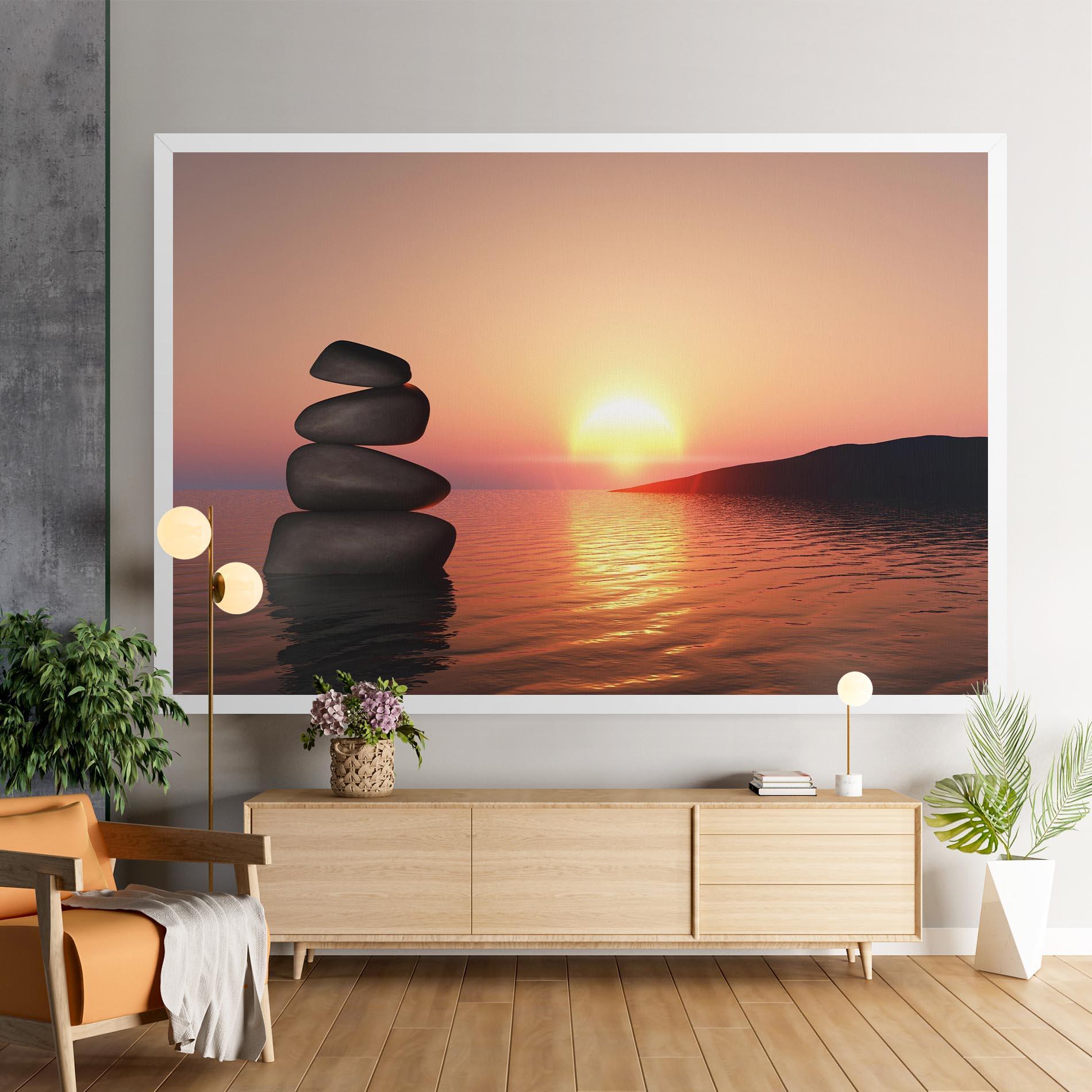 Картина на платно Peace And Sunset mockup 9