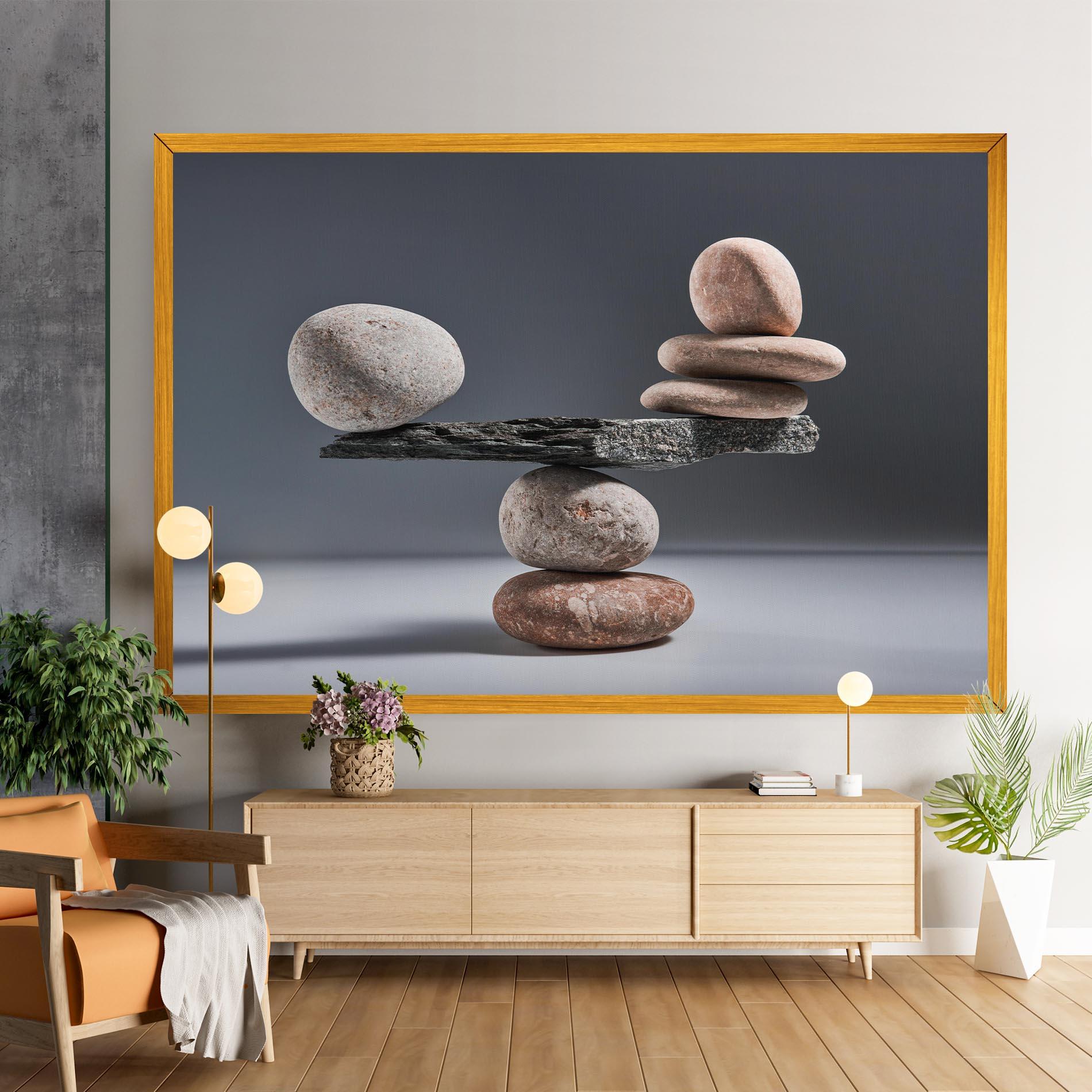 Картина на платно Balancing Pebbles mockup 9