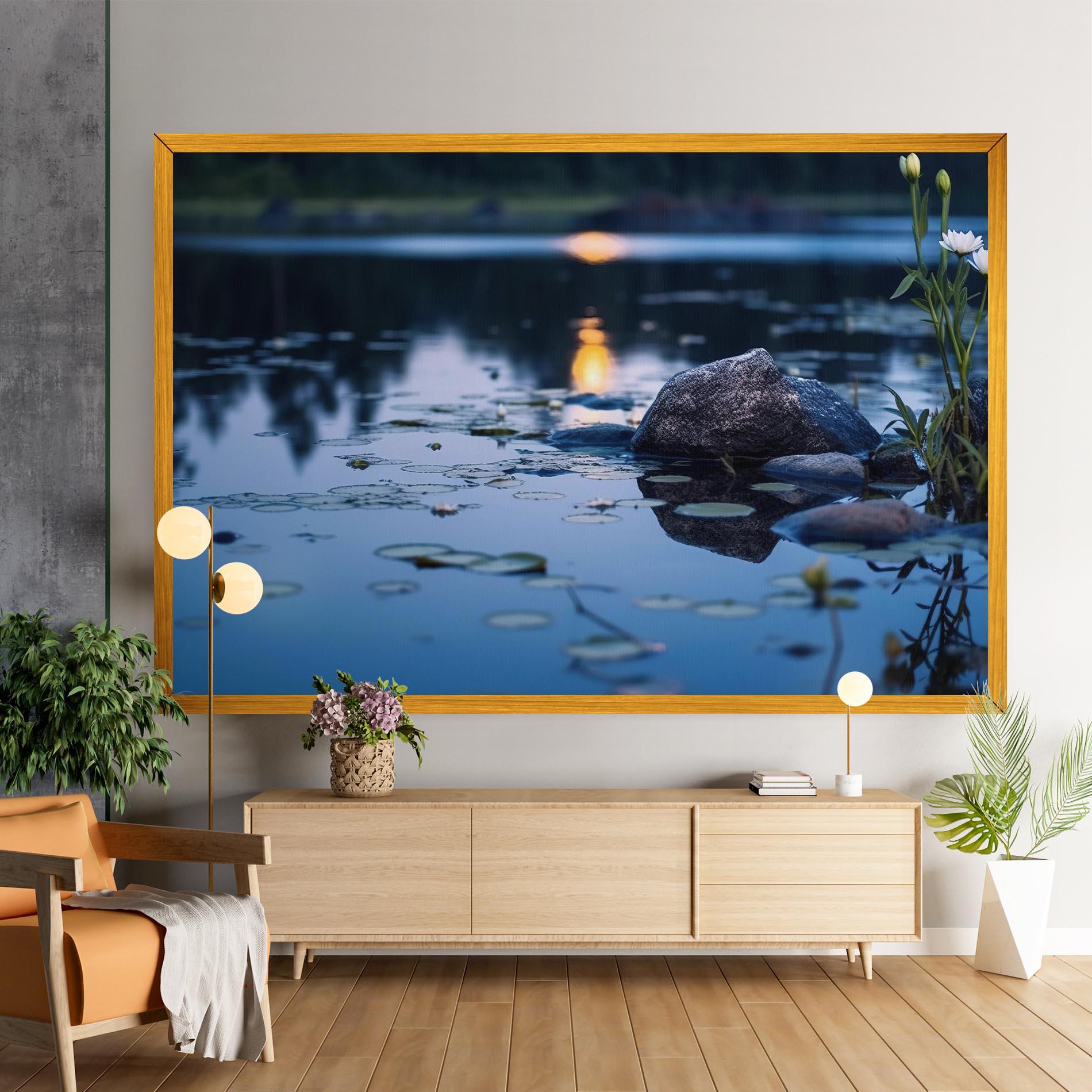 Картина на платно Water Stones mockup 9