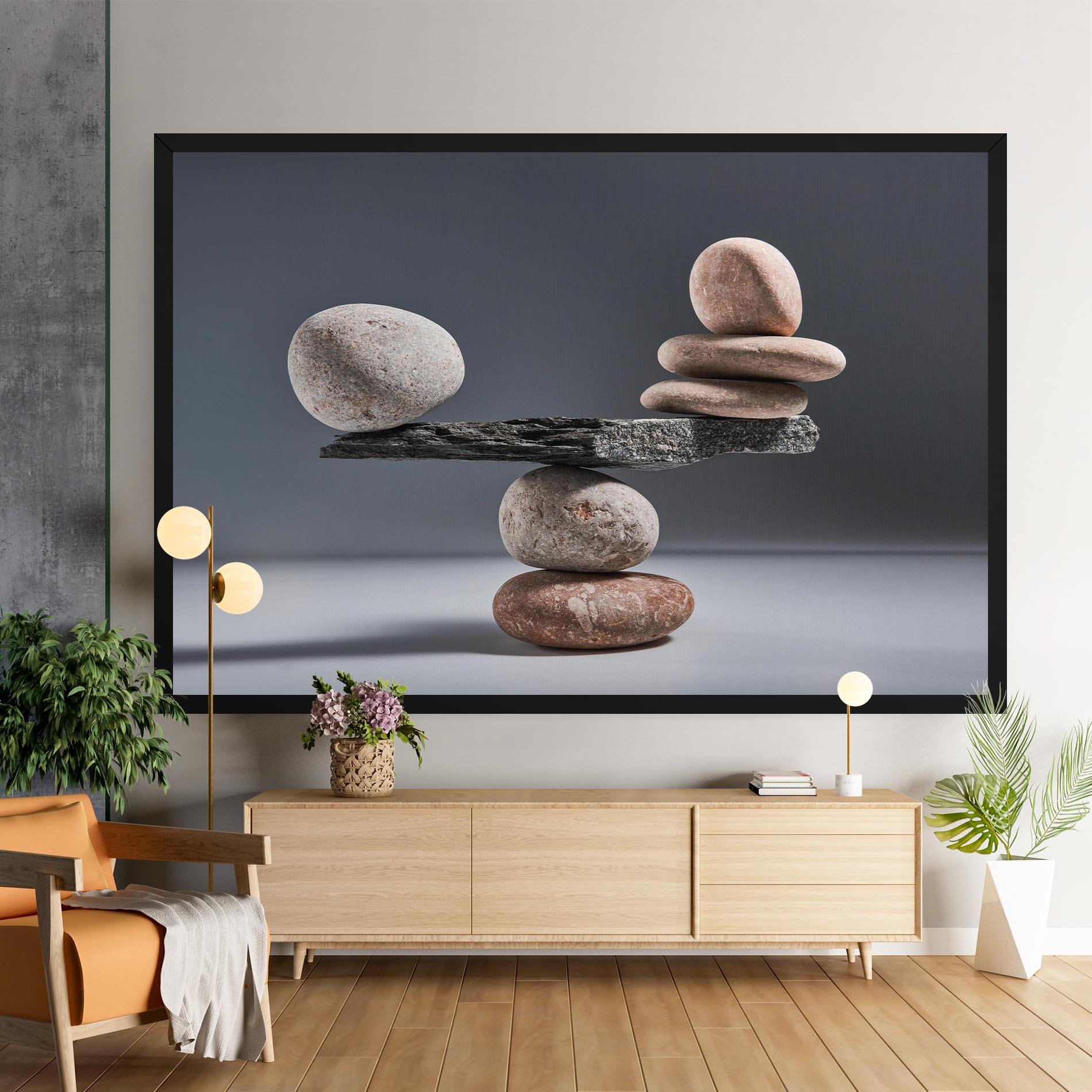 Картина на платно Balancing Pebbles mockup 9
