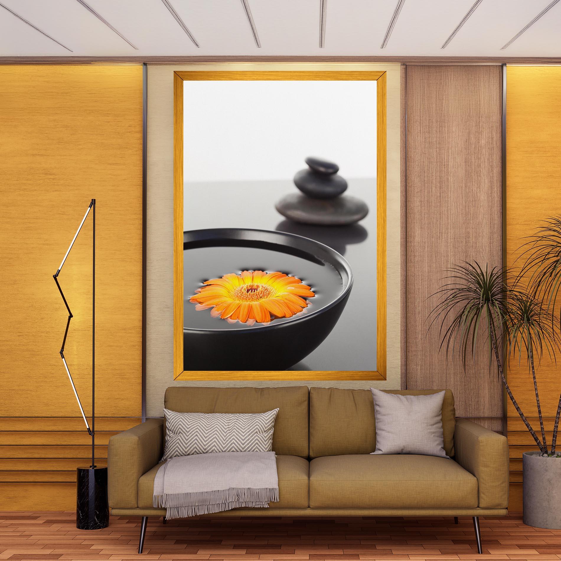 Картина на платно Stone Orange Flower mockup 9