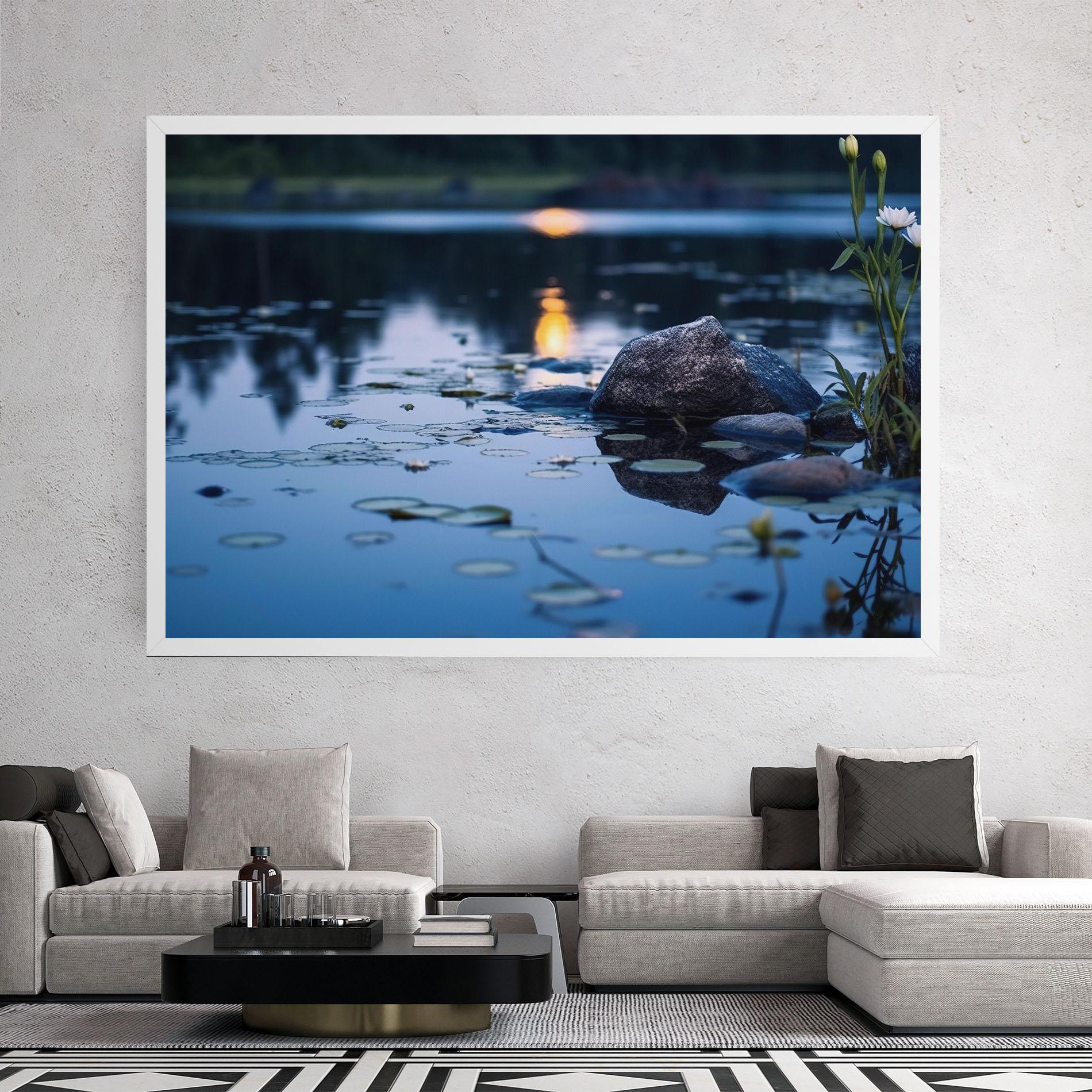 Картина на платно Water Stones mockup 2