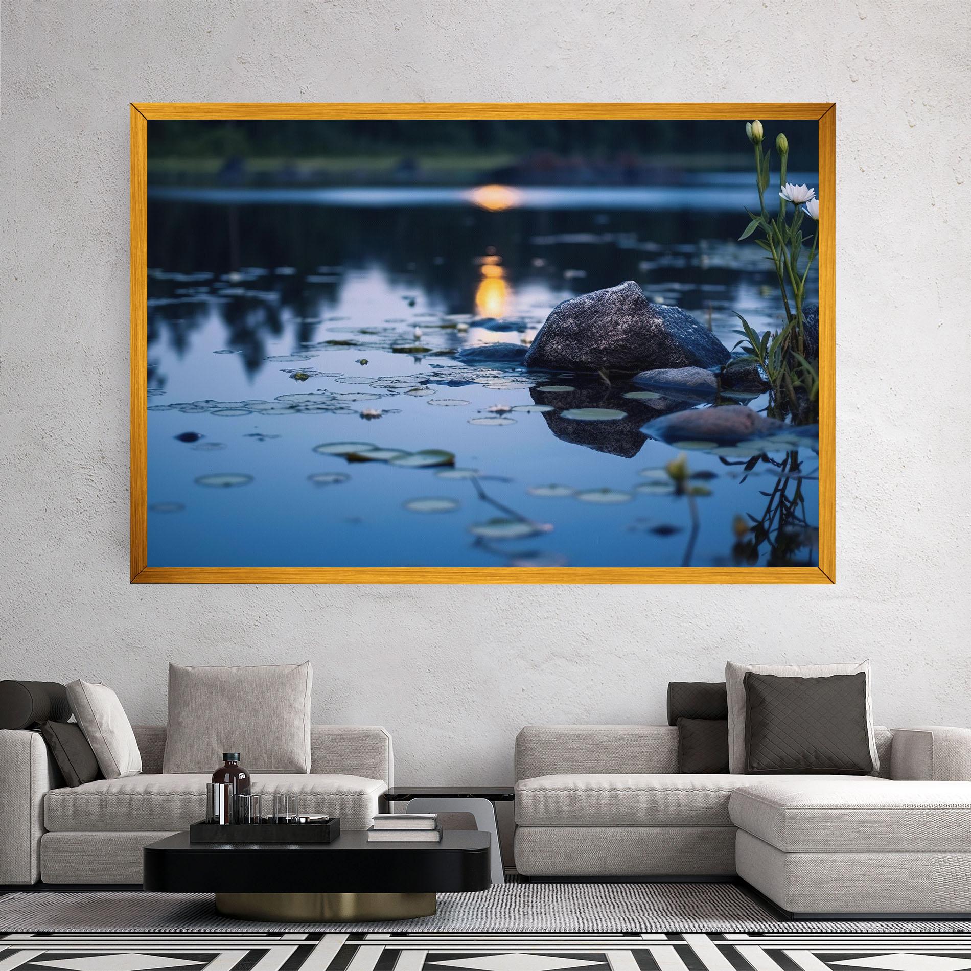 Картина на платно Water Stones mockup 2