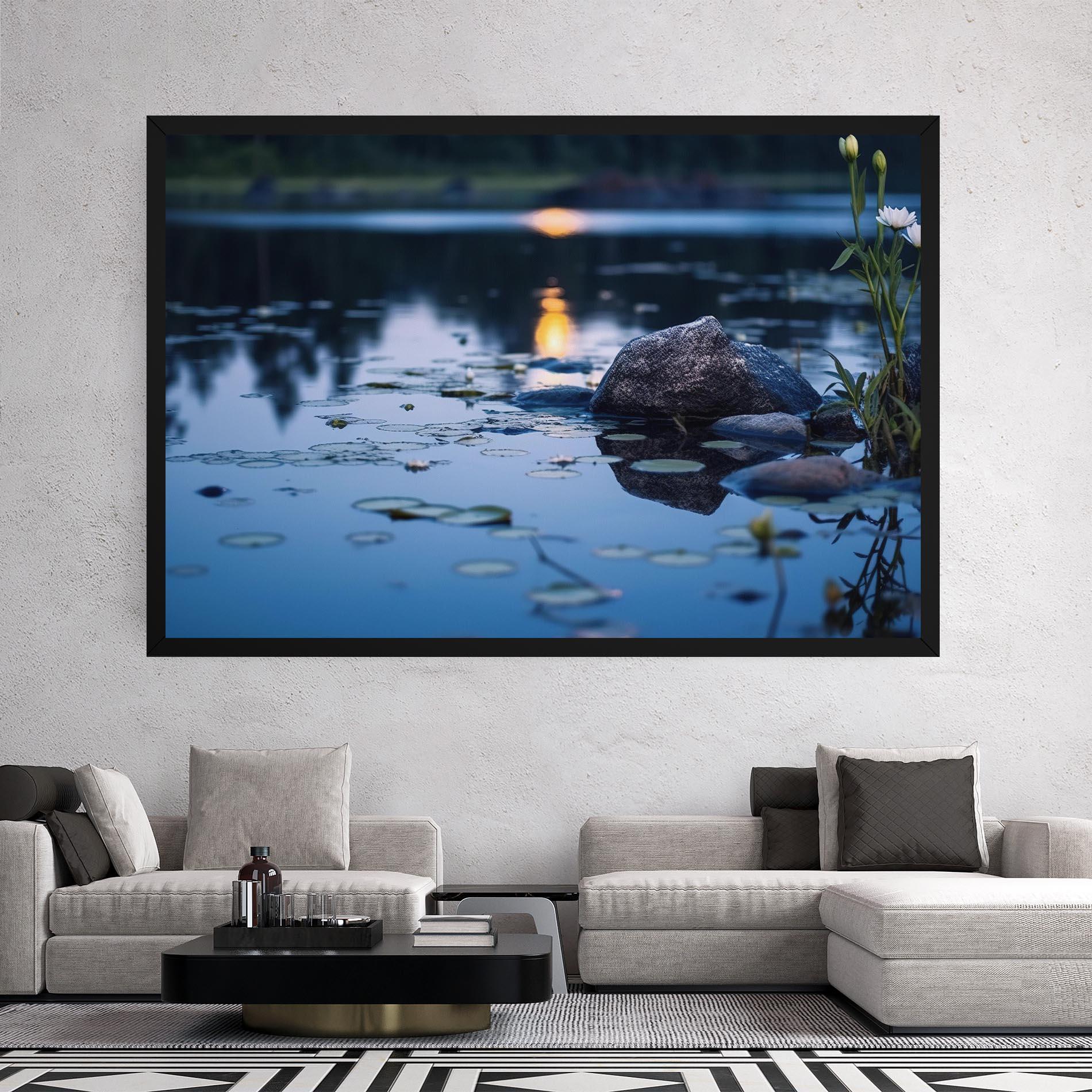 Картина на платно Water Stones mockup 2