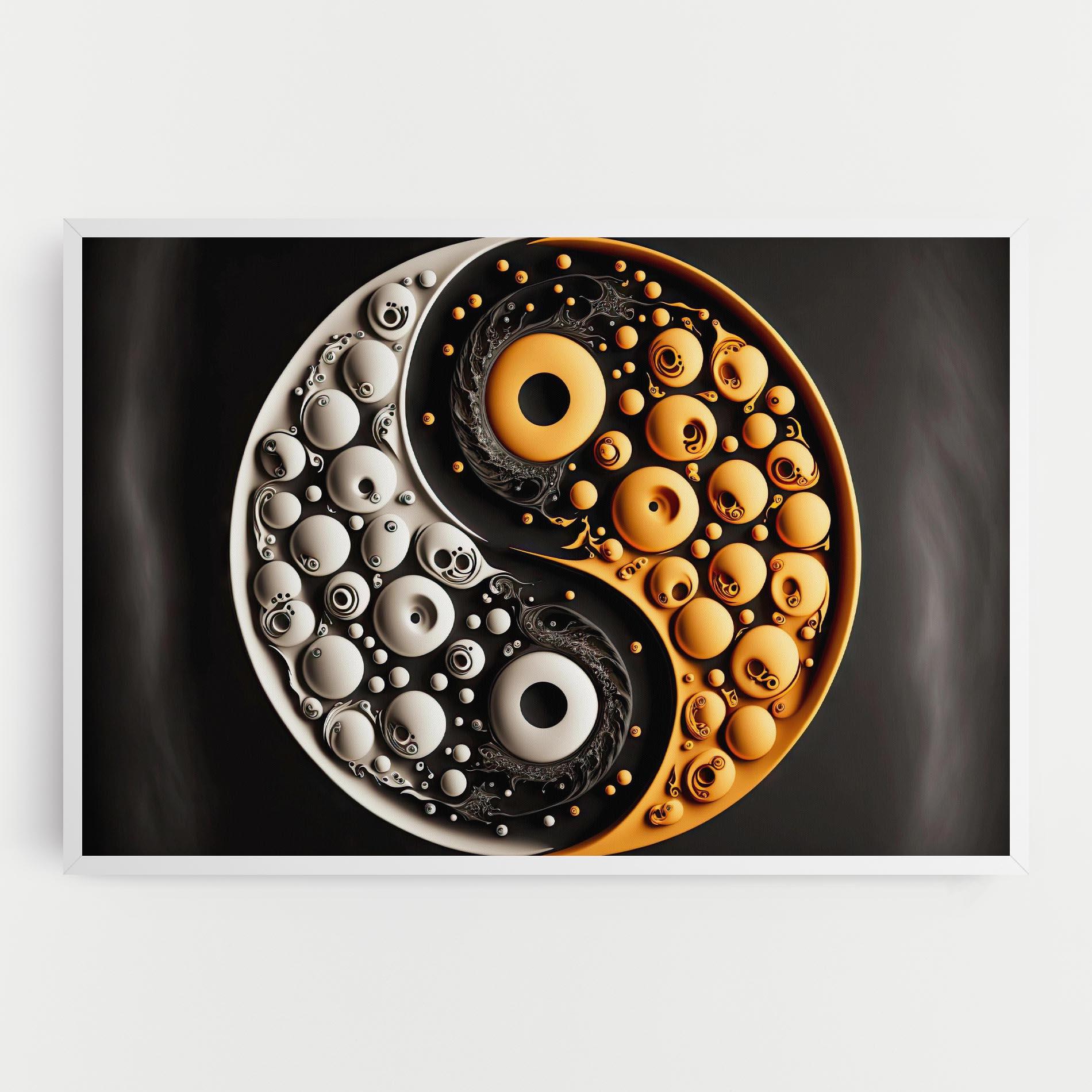 Картина на платно Cream Balls Yinyang mockup 0
