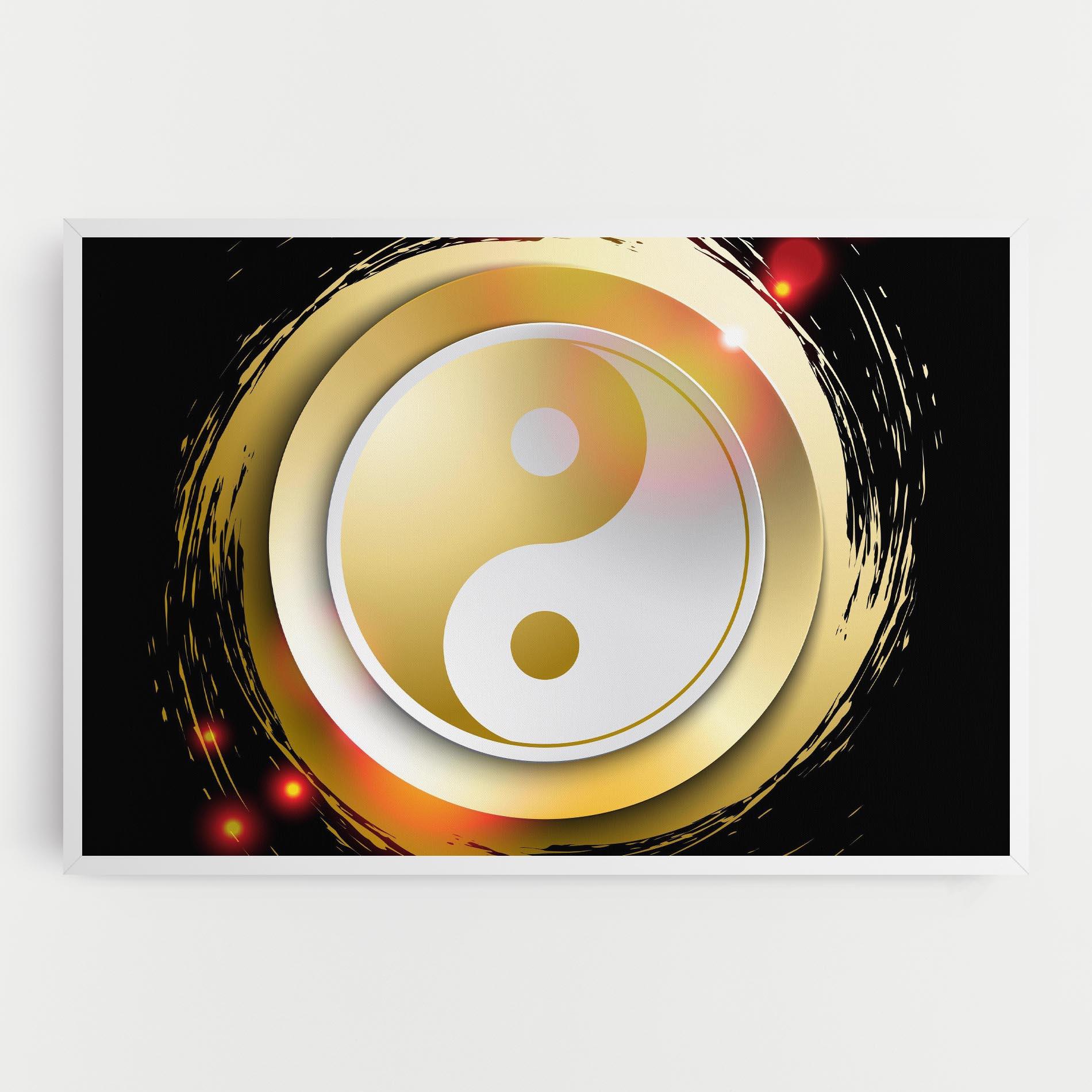 Картина на платно Gold Light Yinyang mockup 0
