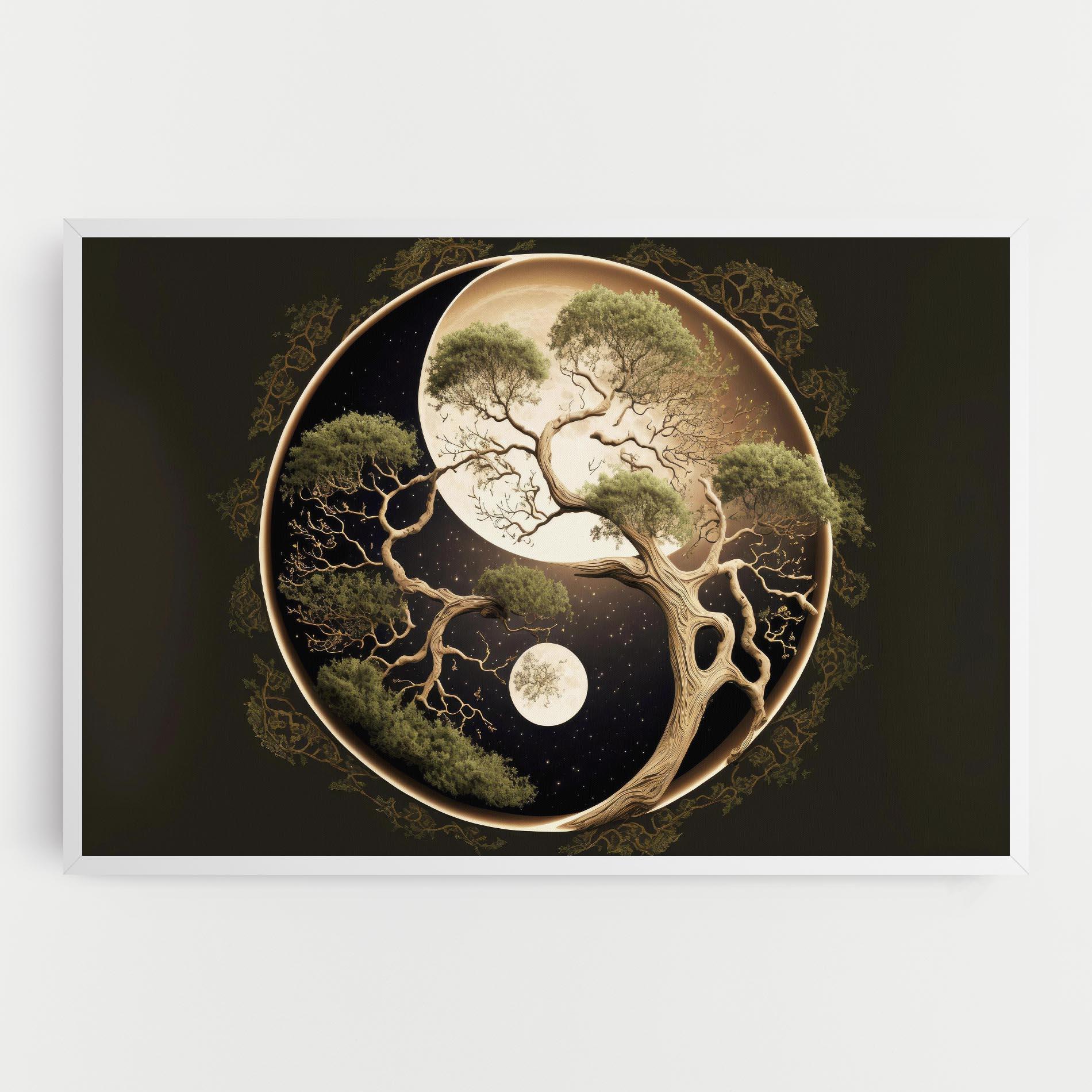 Картина на платно Green Tree Yinyang mockup 0