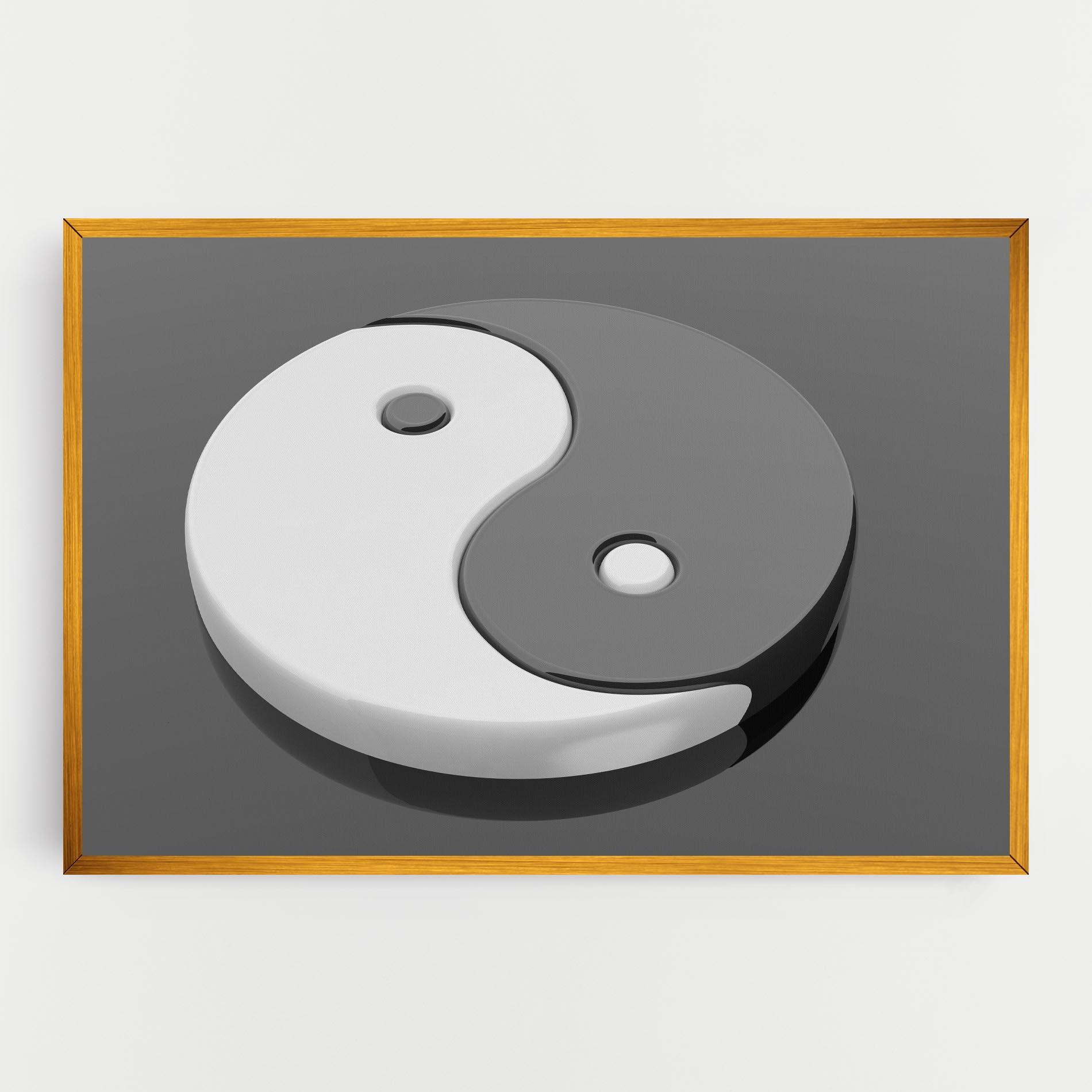Картина на платно 3d Yinyang mockup 0