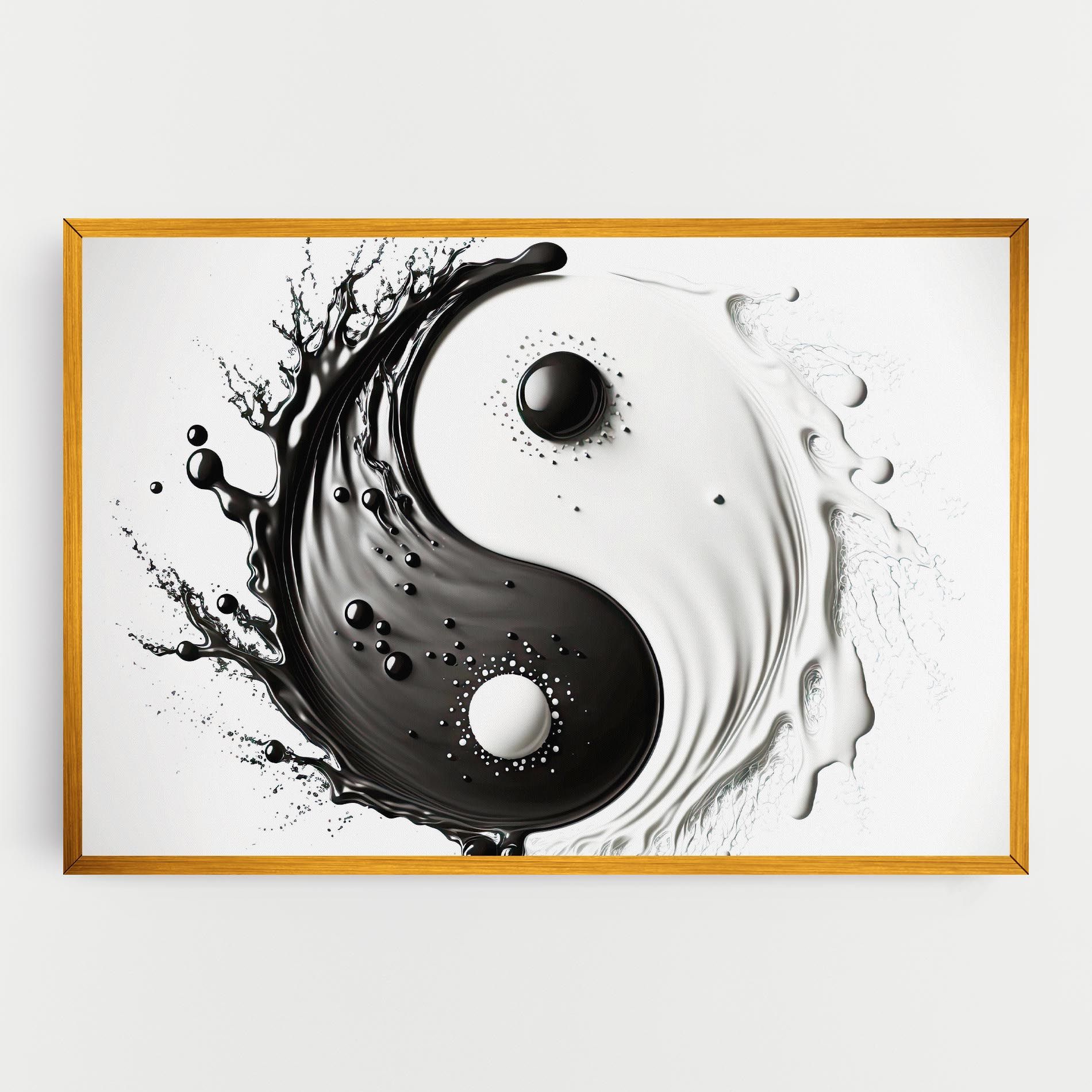 Black Liquid Yinyang mockup 0