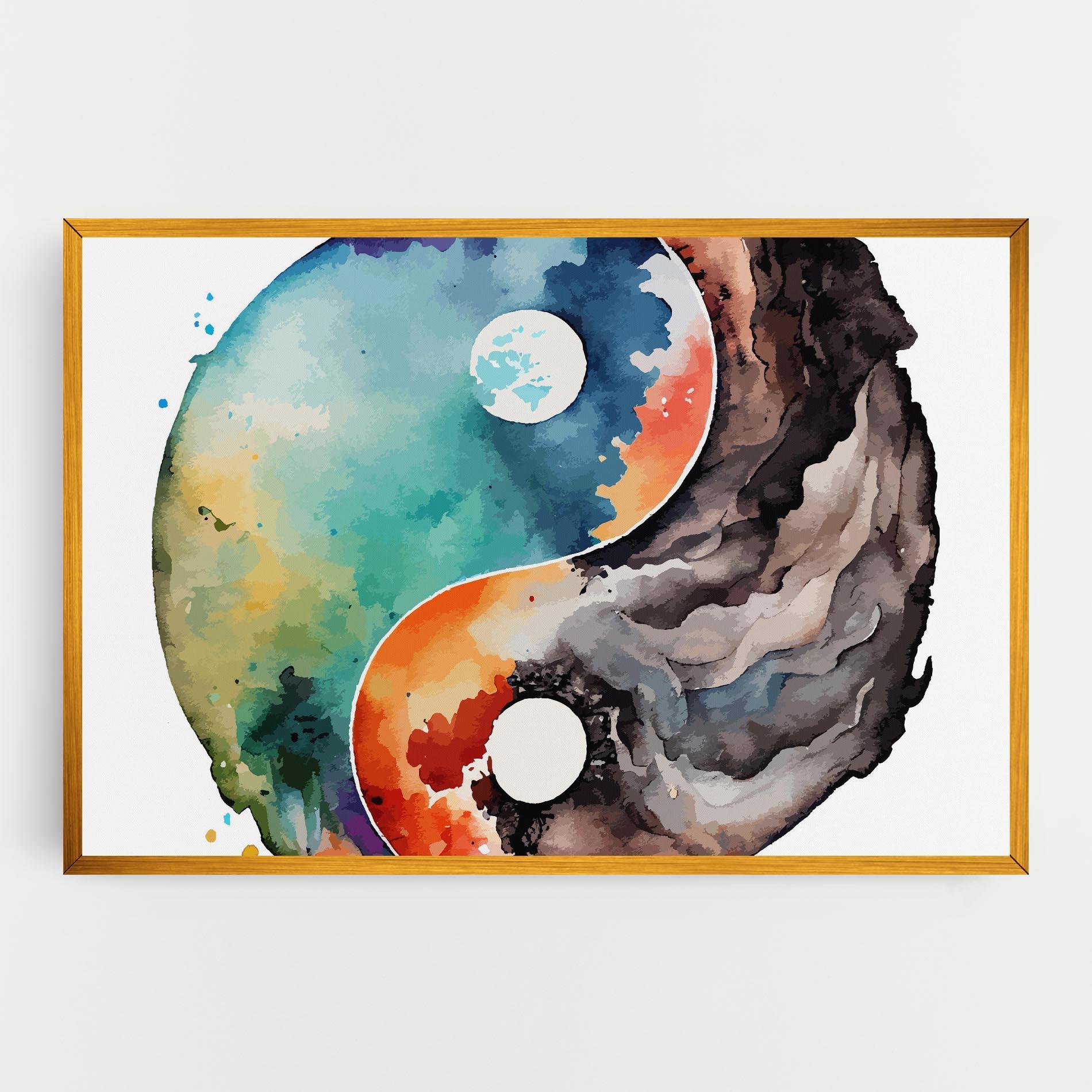 Картина на платно Earth Yinyang Art mockup 0