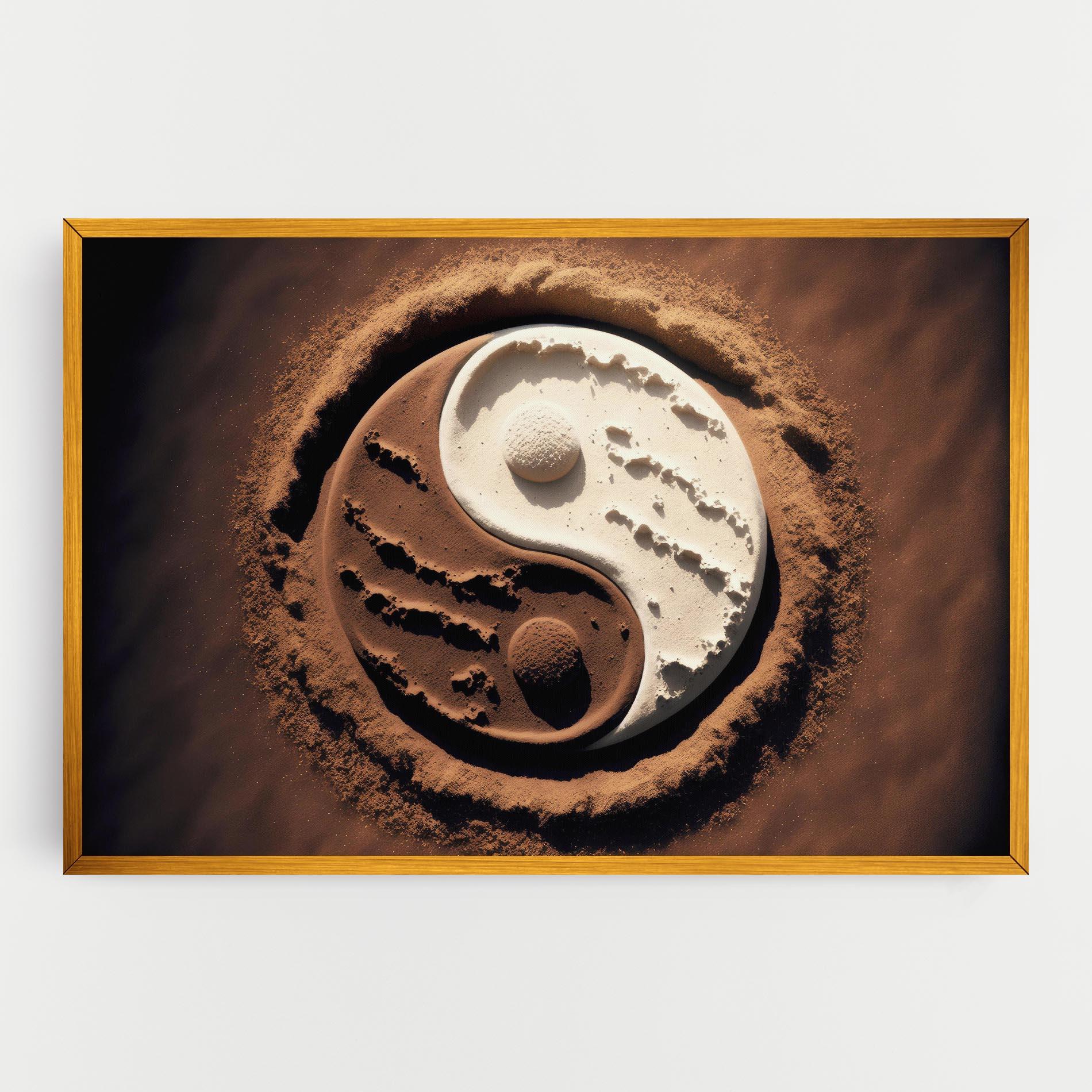 Картина на платно Earth Yinyang mockup 0