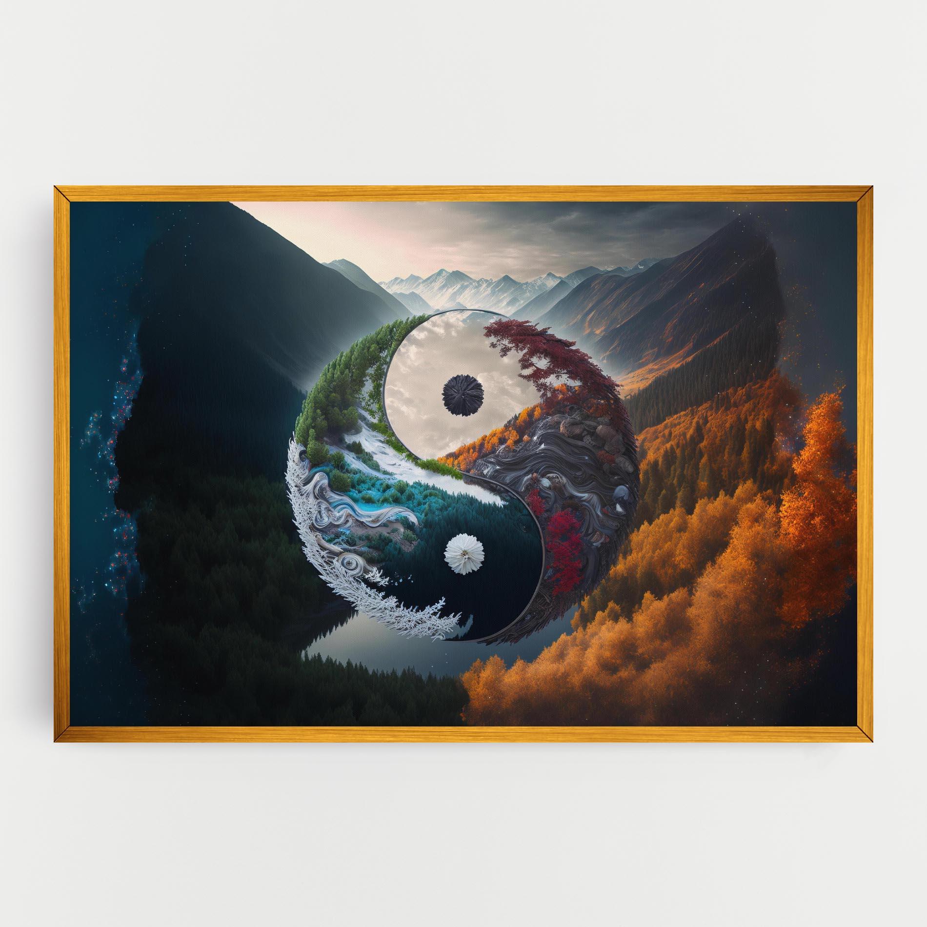 Картина на платно Mountain Yinyang mockup 0