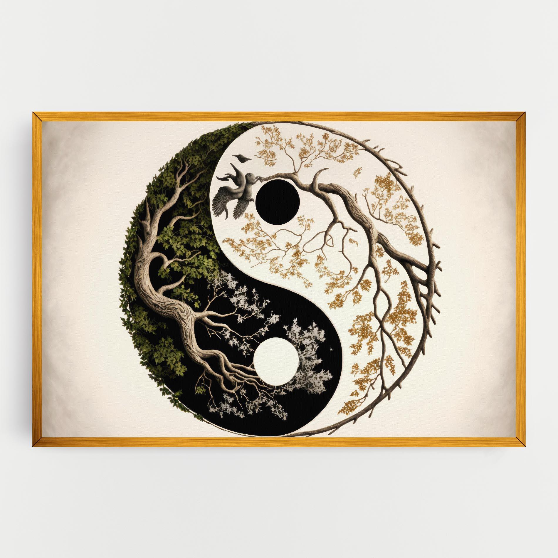 Картина на платно Tree Yinyang mockup 0