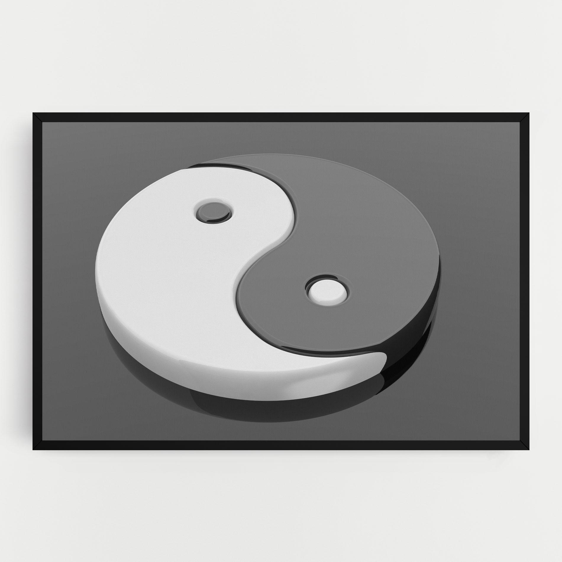 Картина на платно 3d Yinyang mockup 0
