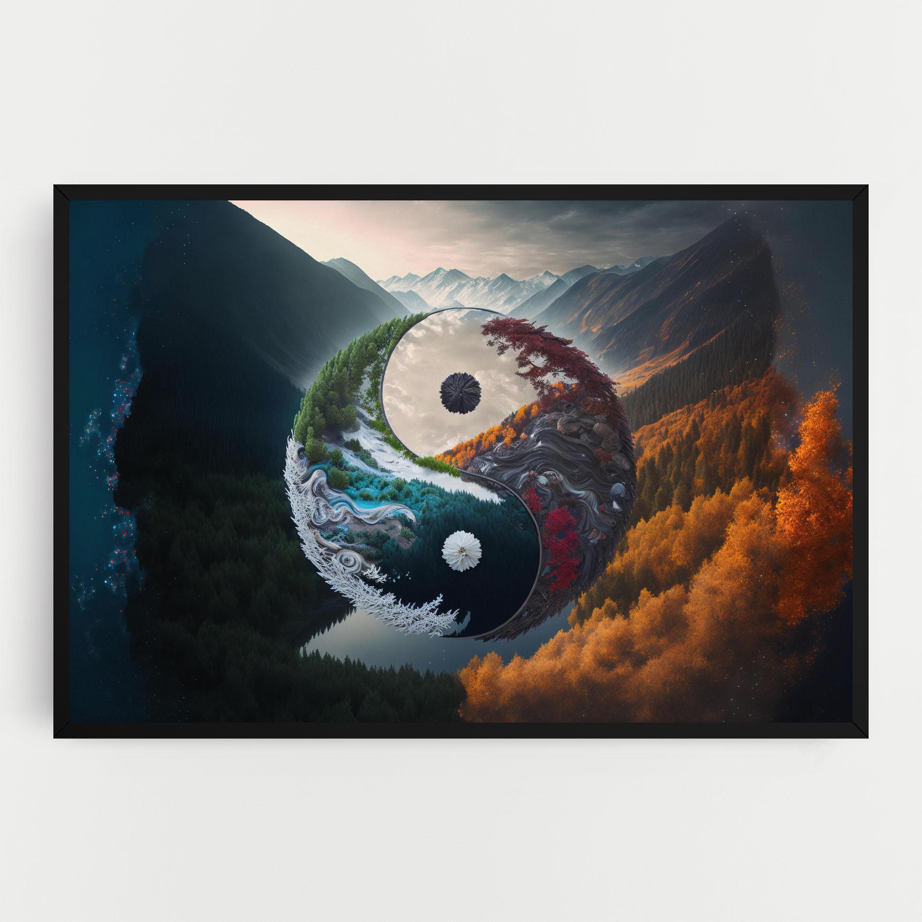 Картина на платно Mountain Yinyang mockup 0