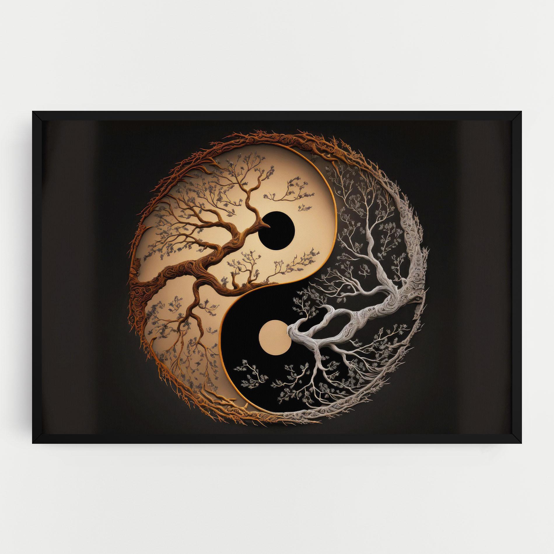 Картина на платно Old Tree Yinyang mockup 0