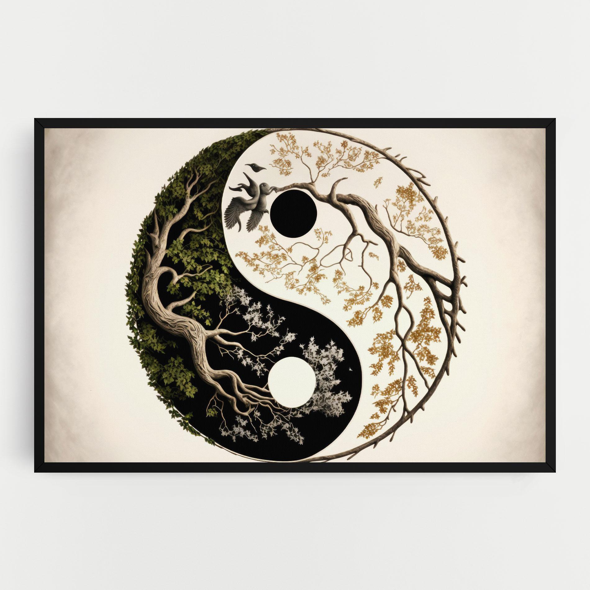 Картина на платно Tree Yinyang mockup 0