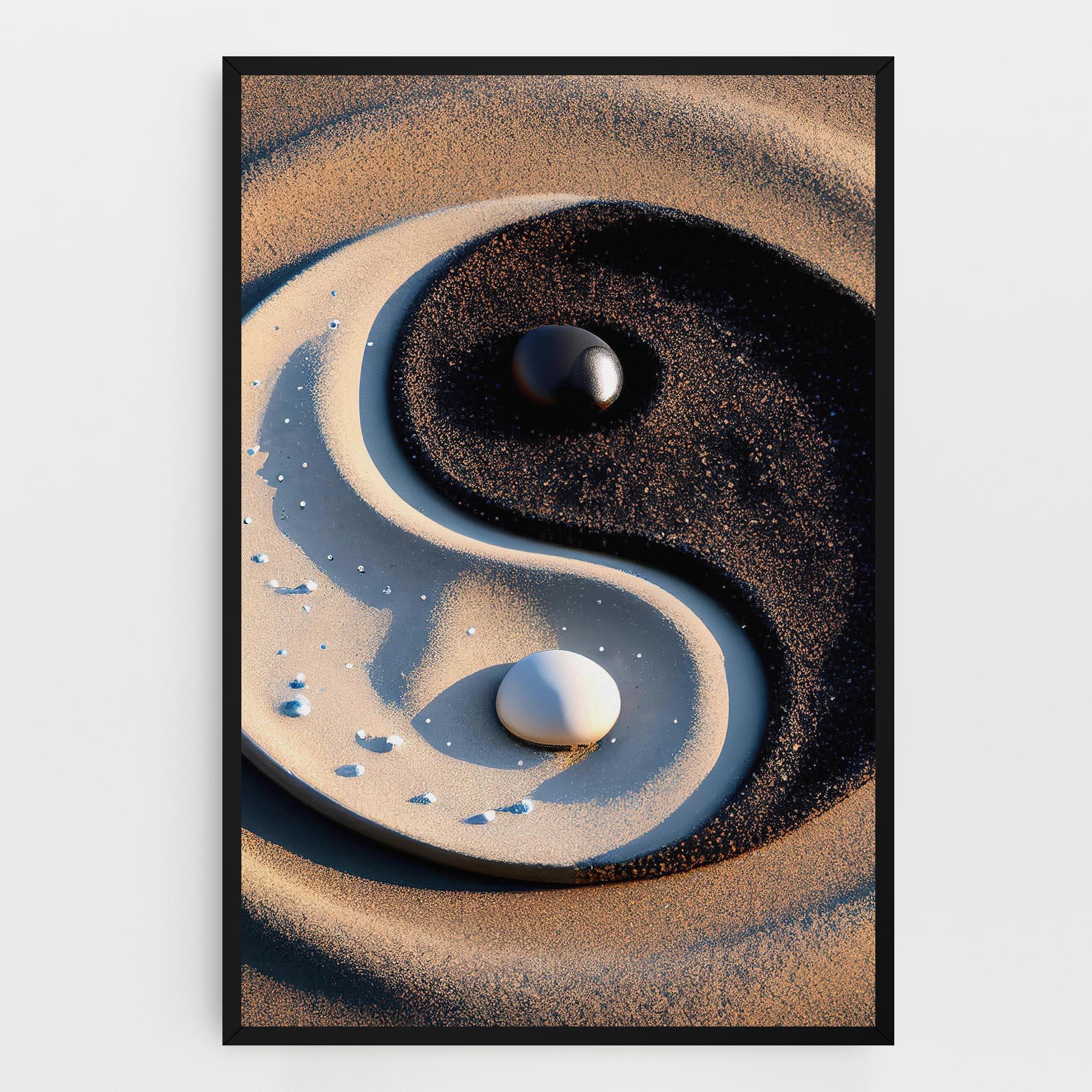 Картина на платно Pretty Sand Yinyang mockup 0