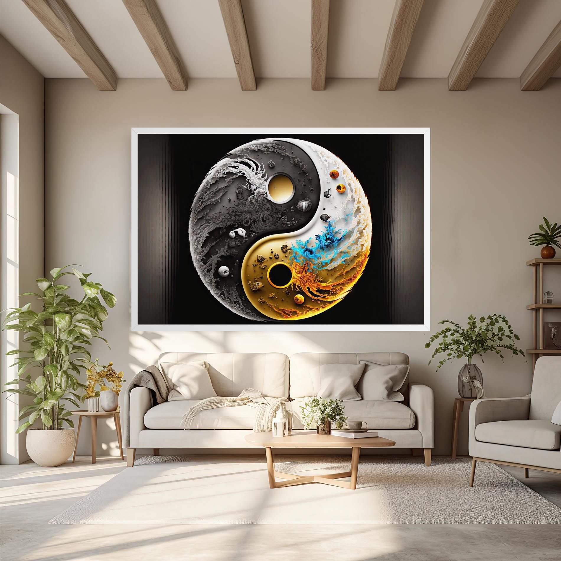 Black Yellow Yinyang mockup 6